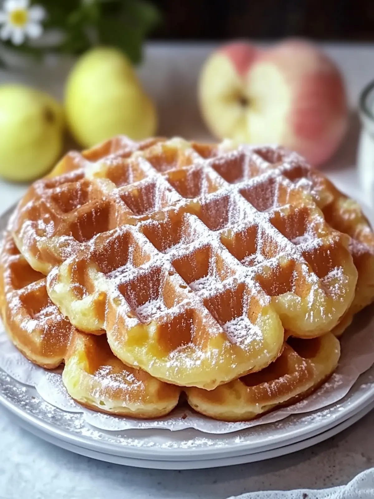 Apfelküchle Waffel Donuts