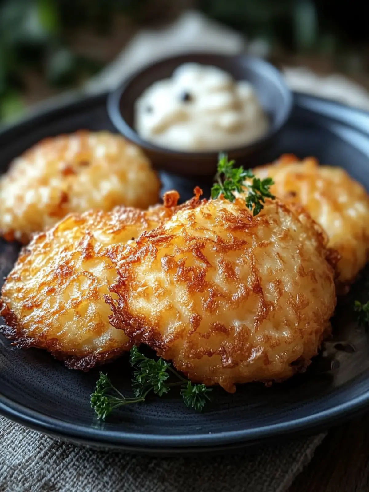 Kartoffelpuffer ohne Öl aus der Heißluftfritteuse