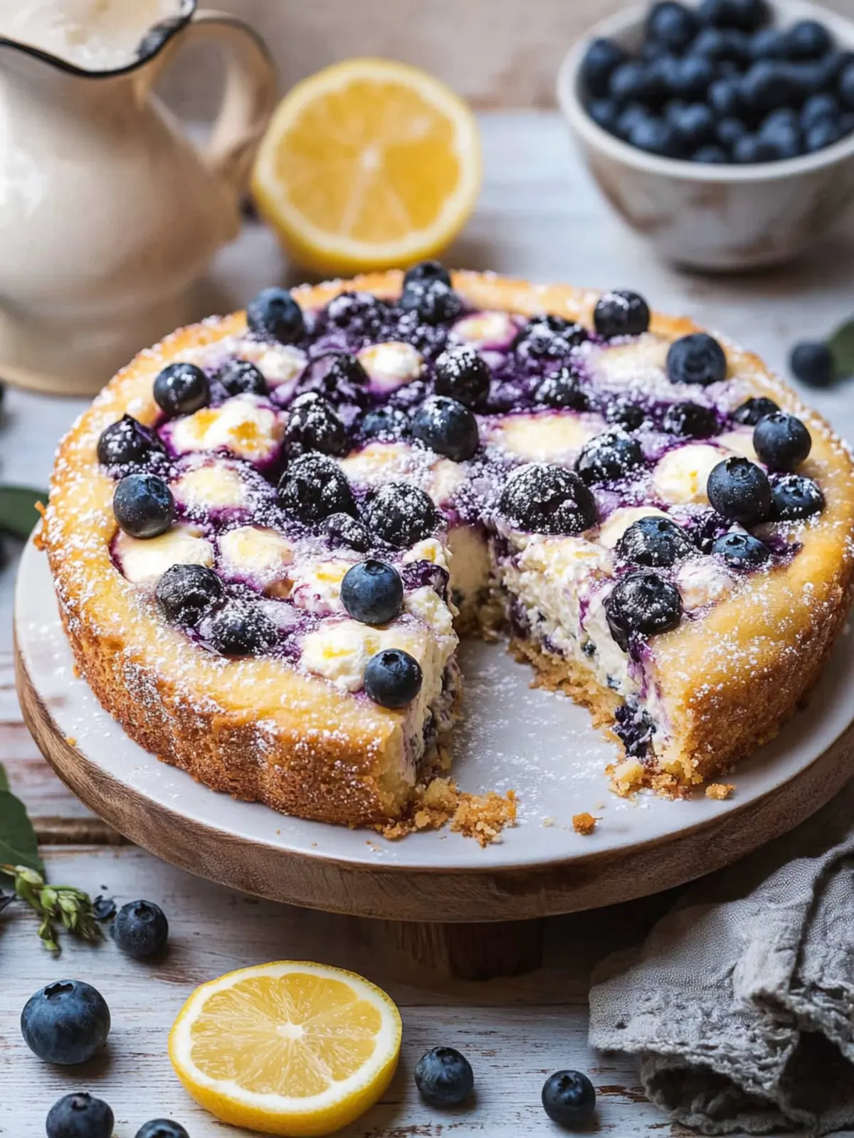 Heidelbeer Ricotta Kuchen