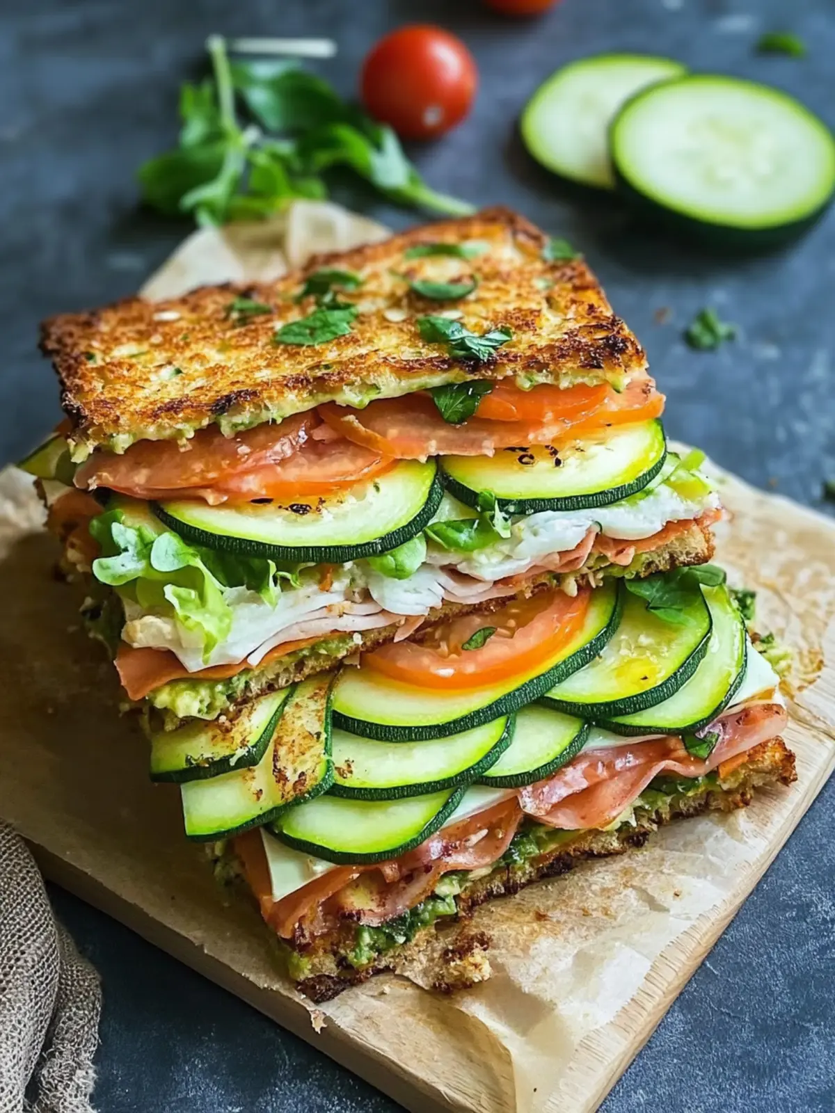 Zucchini-Sandwich | Low-Carb-Rezept