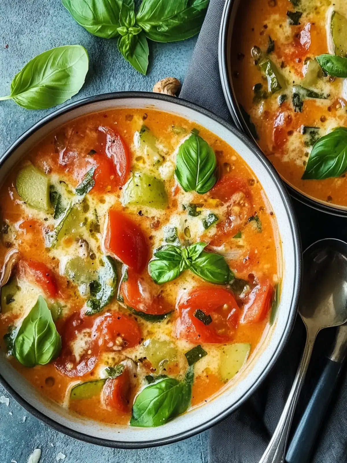 Vegetarische Pizza Suppe