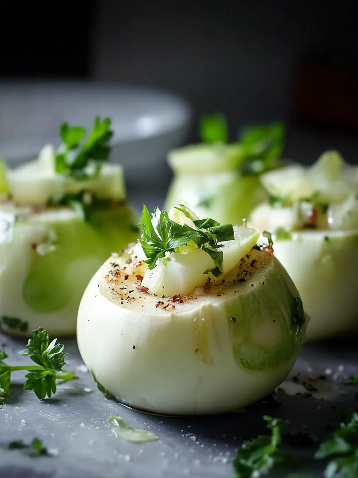 Leckerer Low Carb gefüllter Kohlrabi