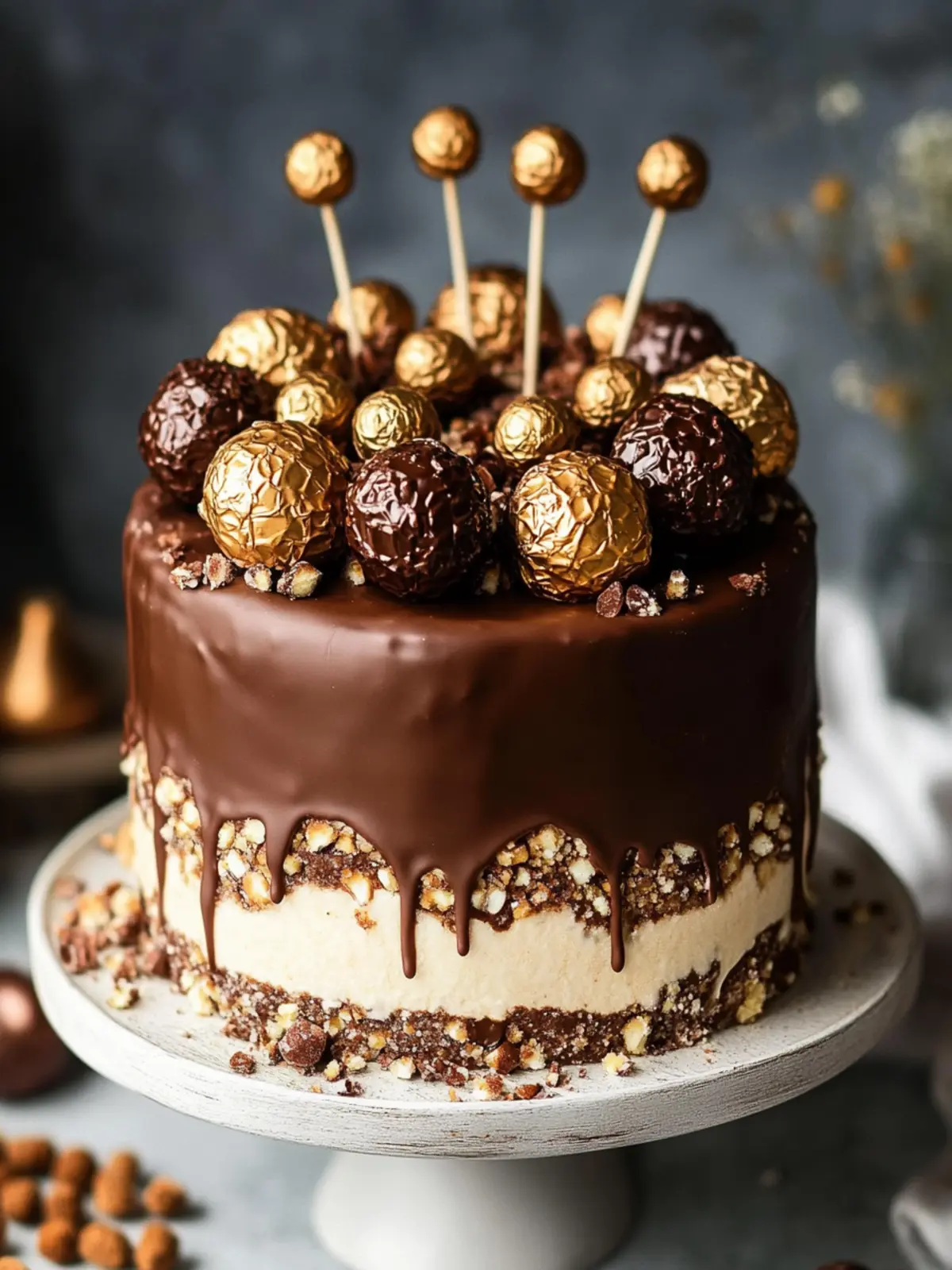 Veganer Ferrero Rocher Kuchen