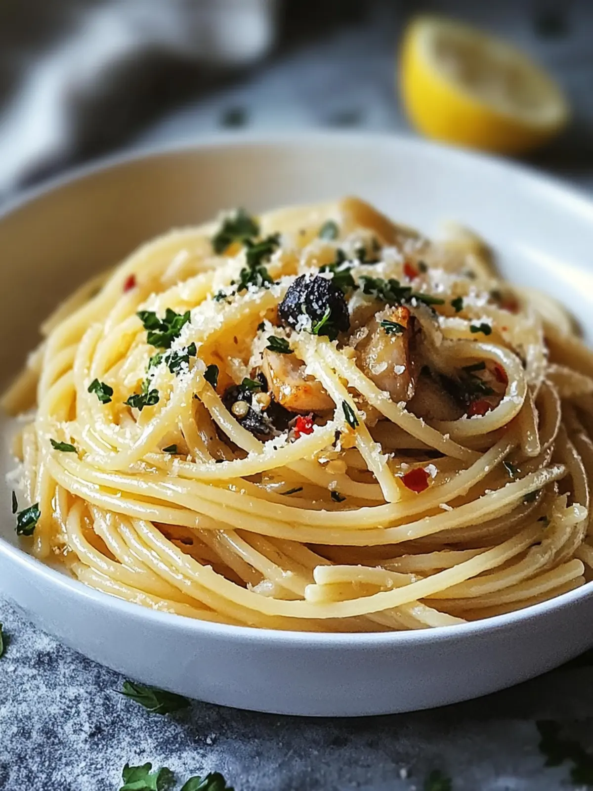 Würzige Knoblauch-Sardinen-Pasta