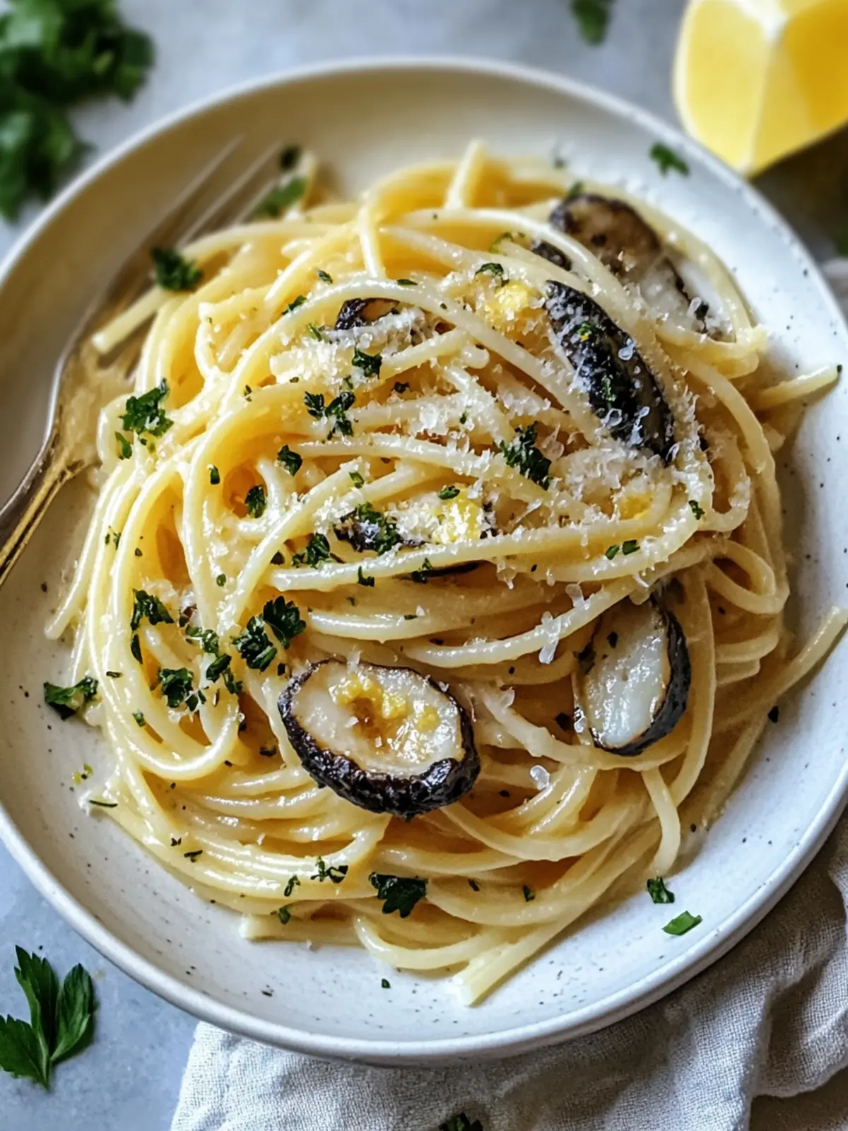 Würzige Knoblauch-Sardinen-Pasta