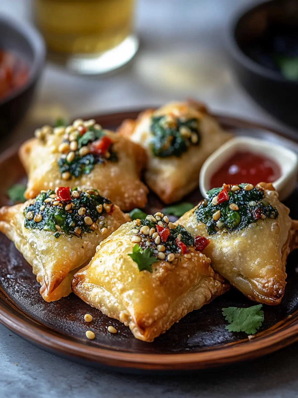 Blätterteig Samosa Chaat