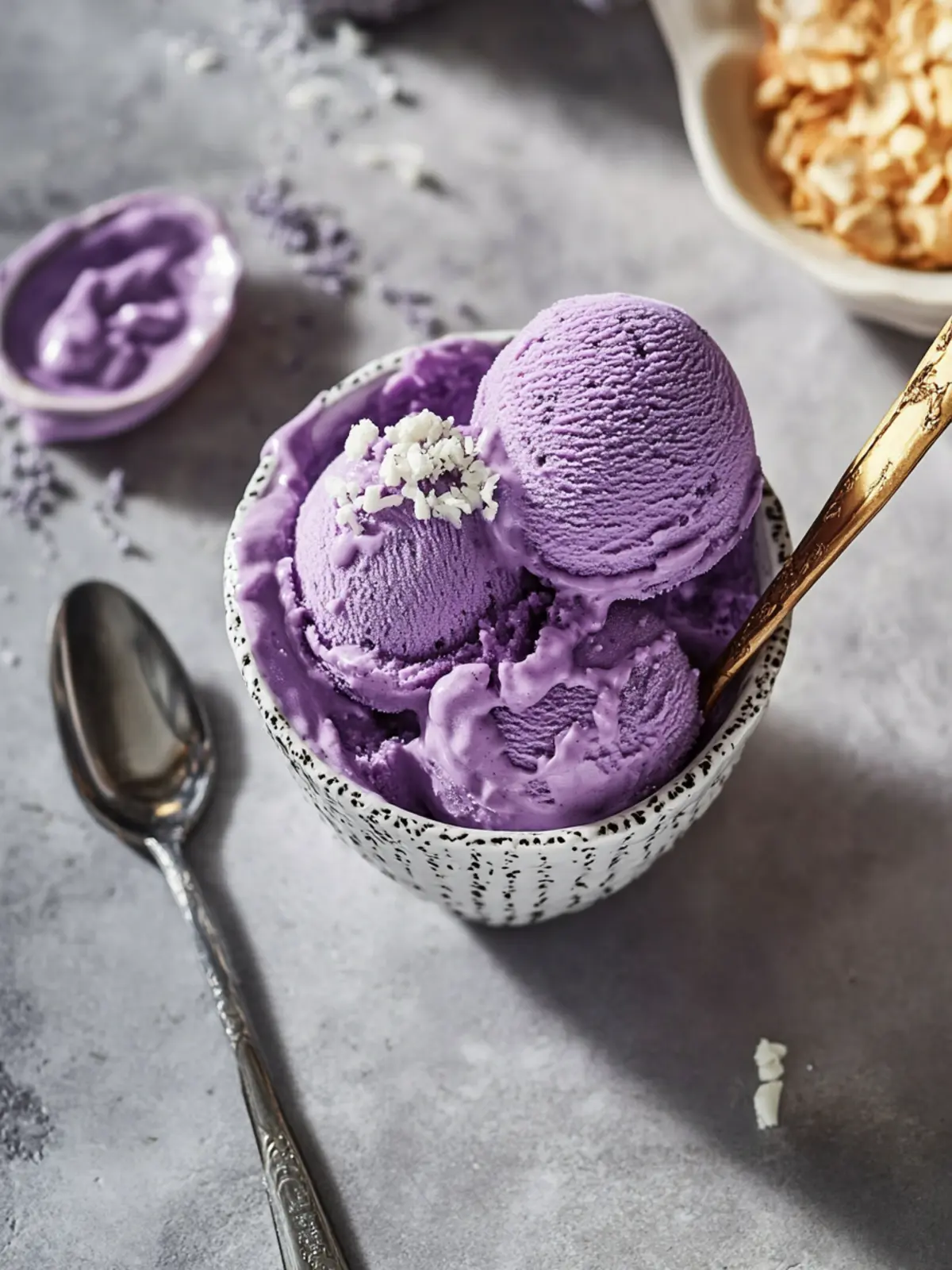 Ube-Eiscreme