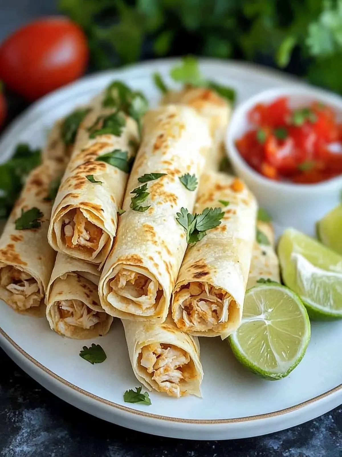 Crockpot Hühnchen Taquitos