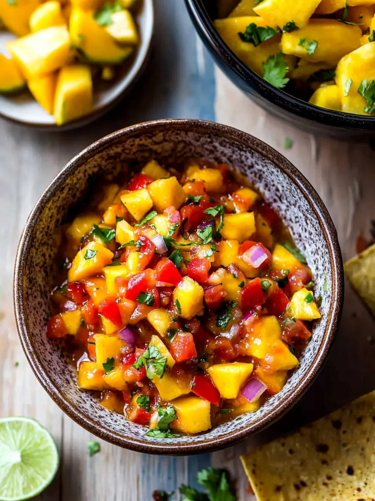 Hausgemachte Mango-Habanero-Salsa
