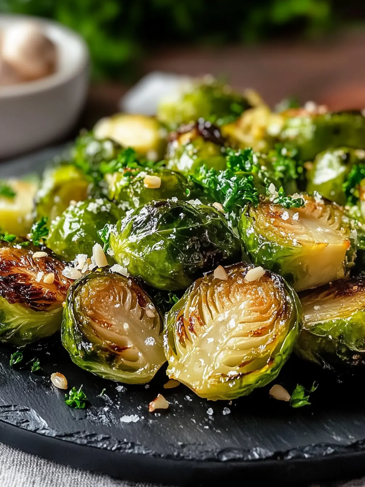 Gerösteter Knoblauchbutter-Rosenkohl