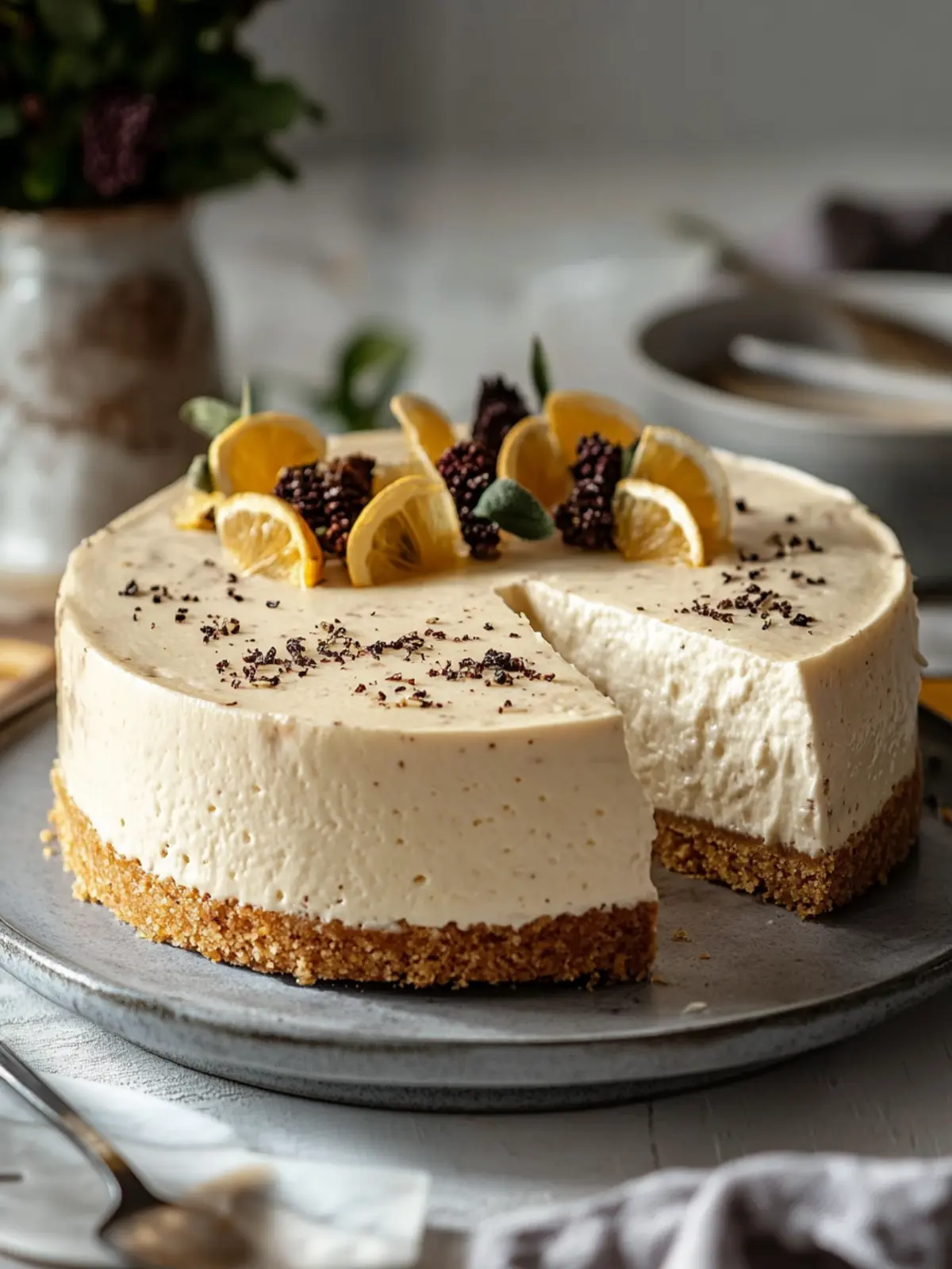 Köstliche cremige Earl Grey Tee Käsekuchen Rezept, das du lieben wirst