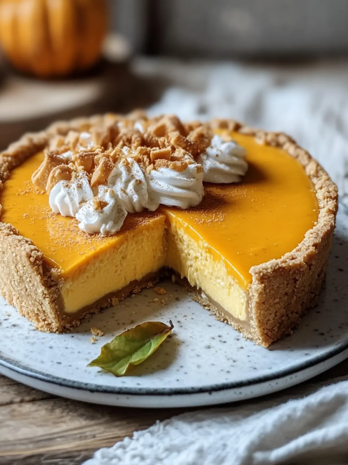 Einfache No-Bake Kürbiskuchen-Cheesecake