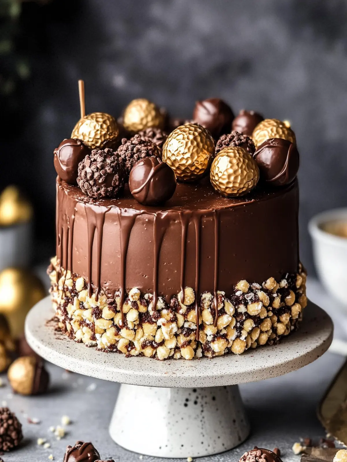 Veganer Ferrero Rocher Kuchen