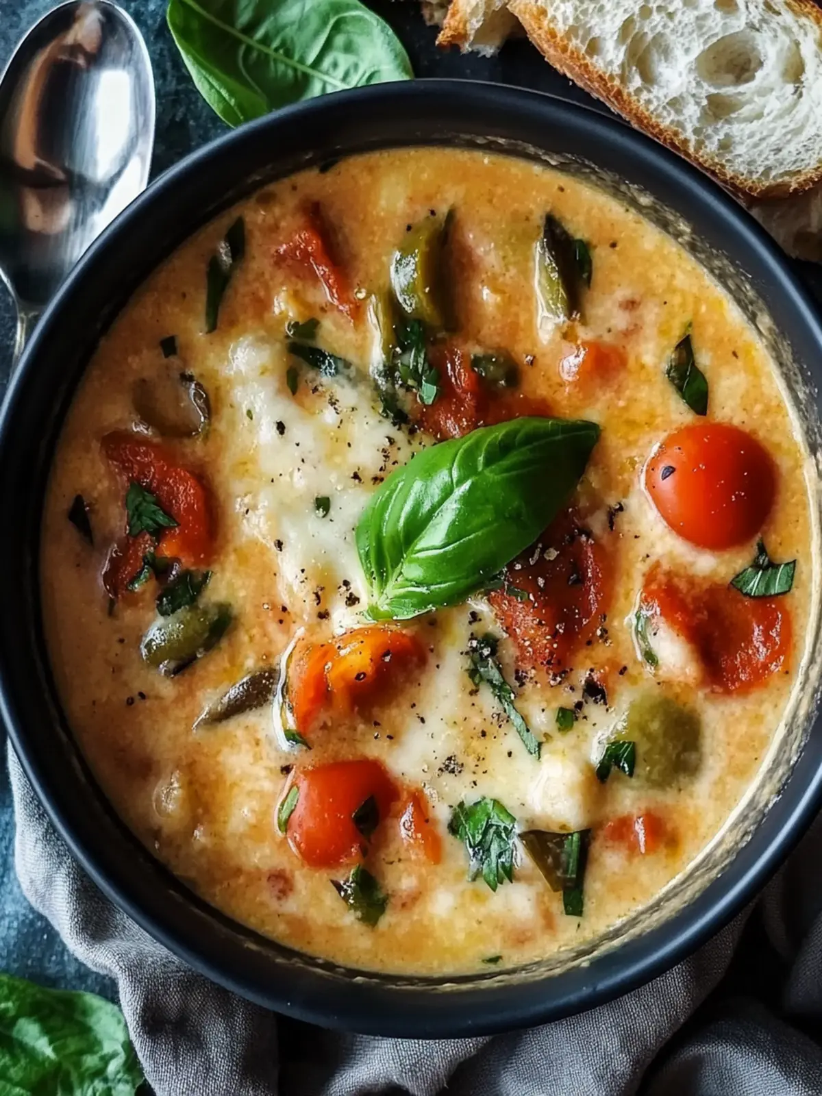 Vegetarische Pizza Suppe