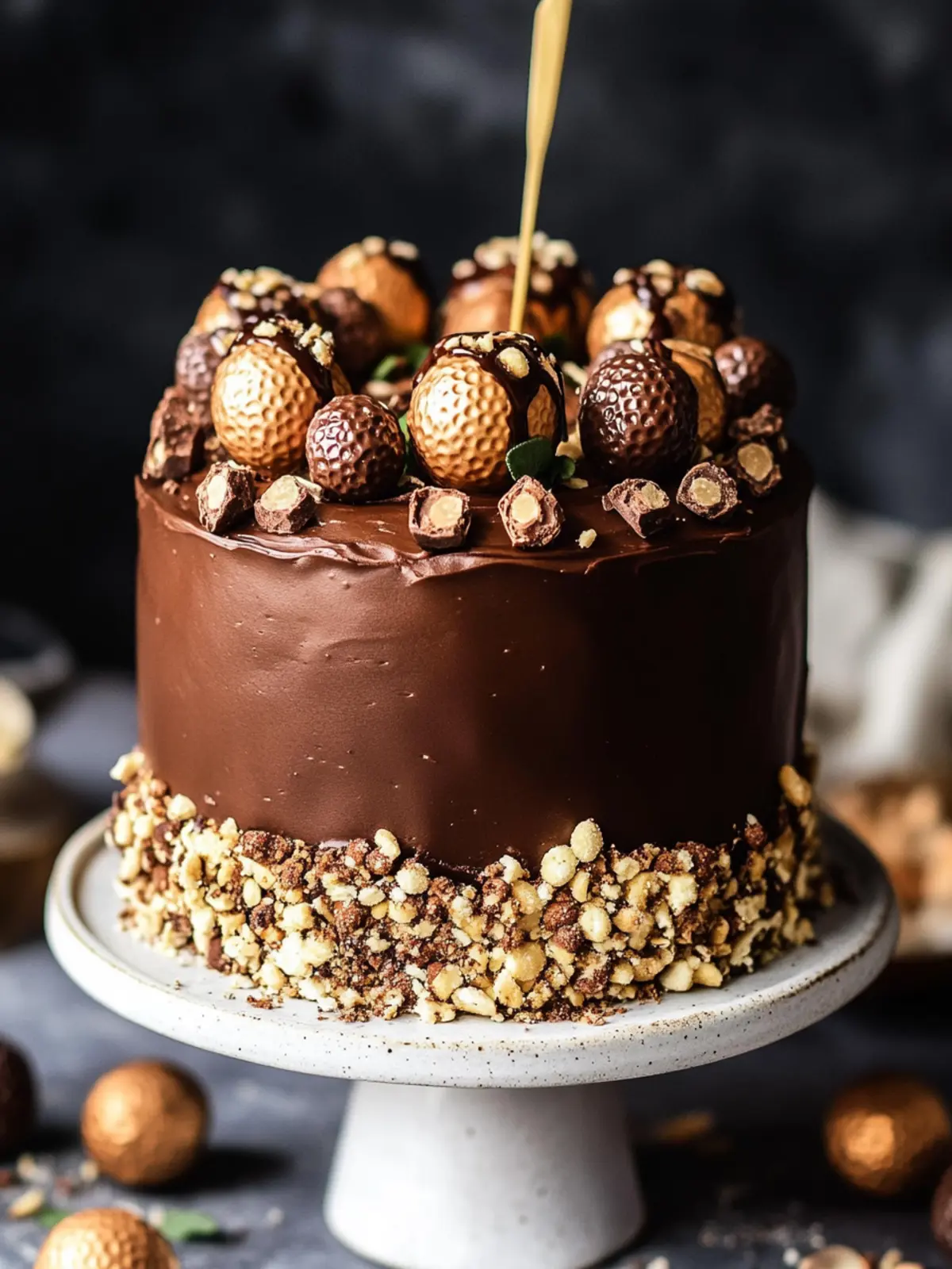 Veganer Ferrero Rocher Kuchen