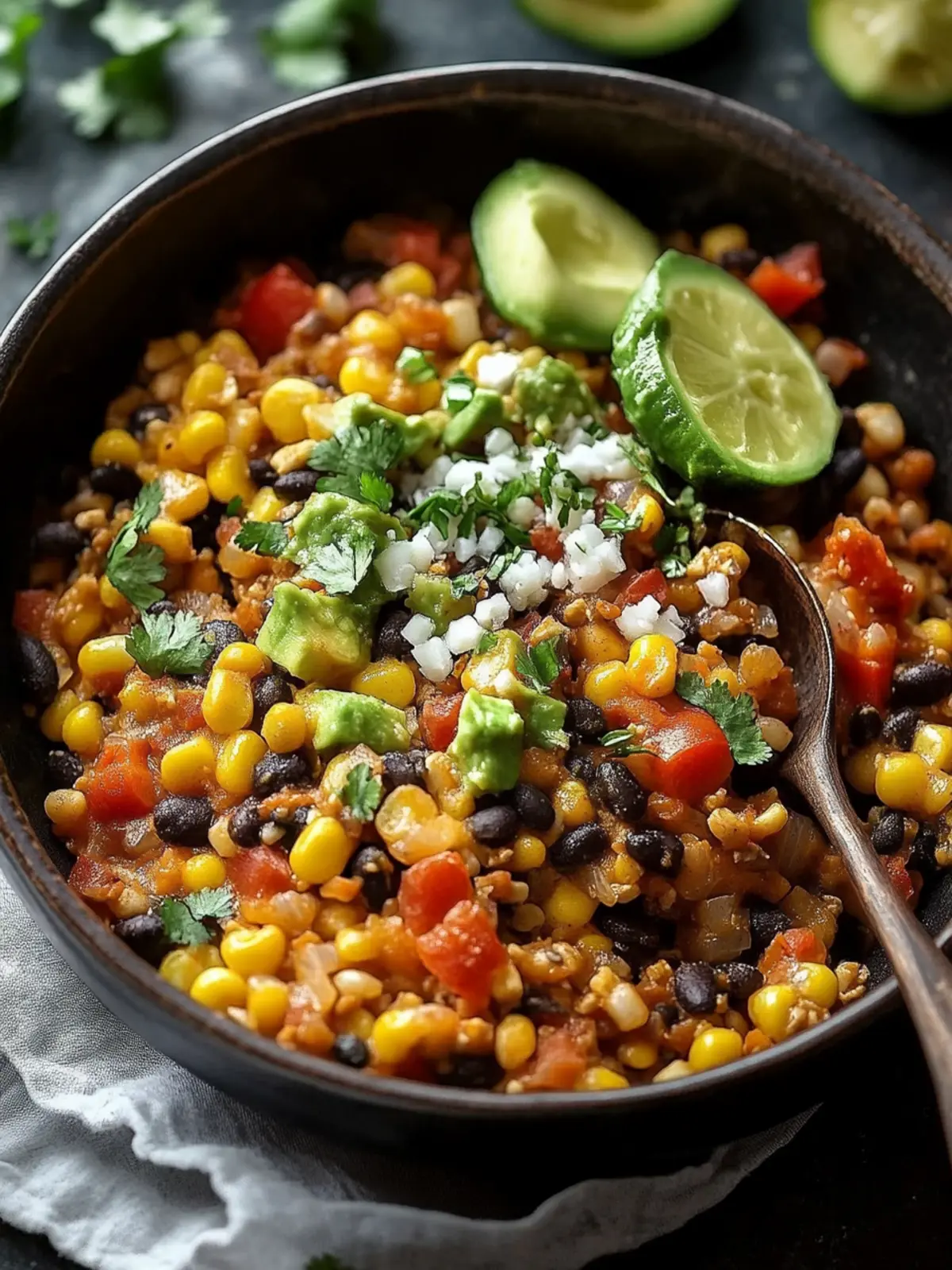 Vegetarische mexikanische Linsen