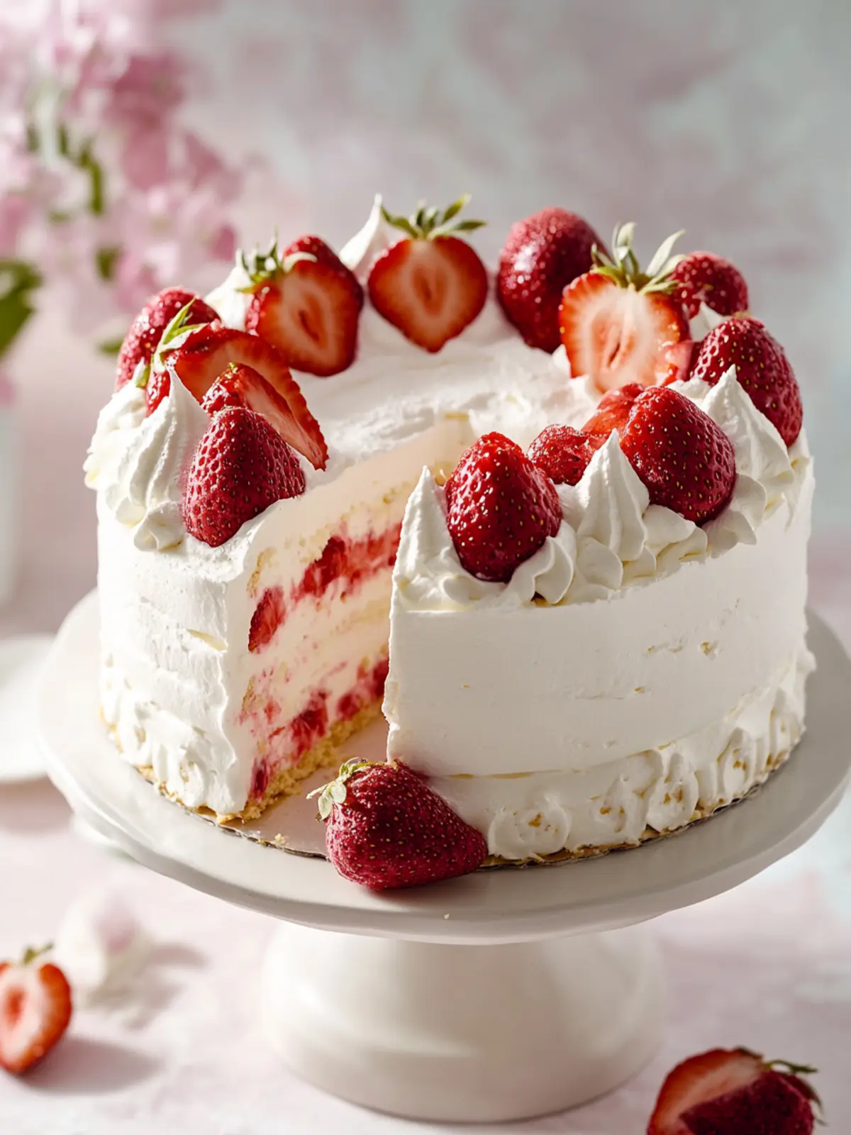Erdbeer Chiffon Kuchen