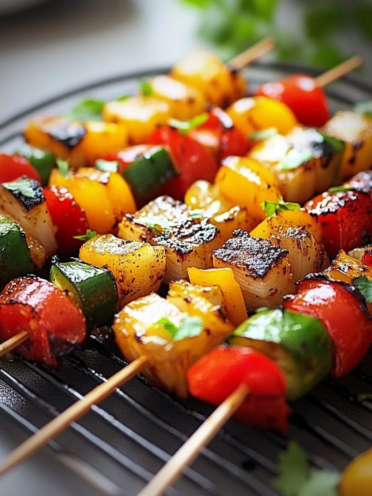 Gegrillte Fajita-Gemüse-Spieße