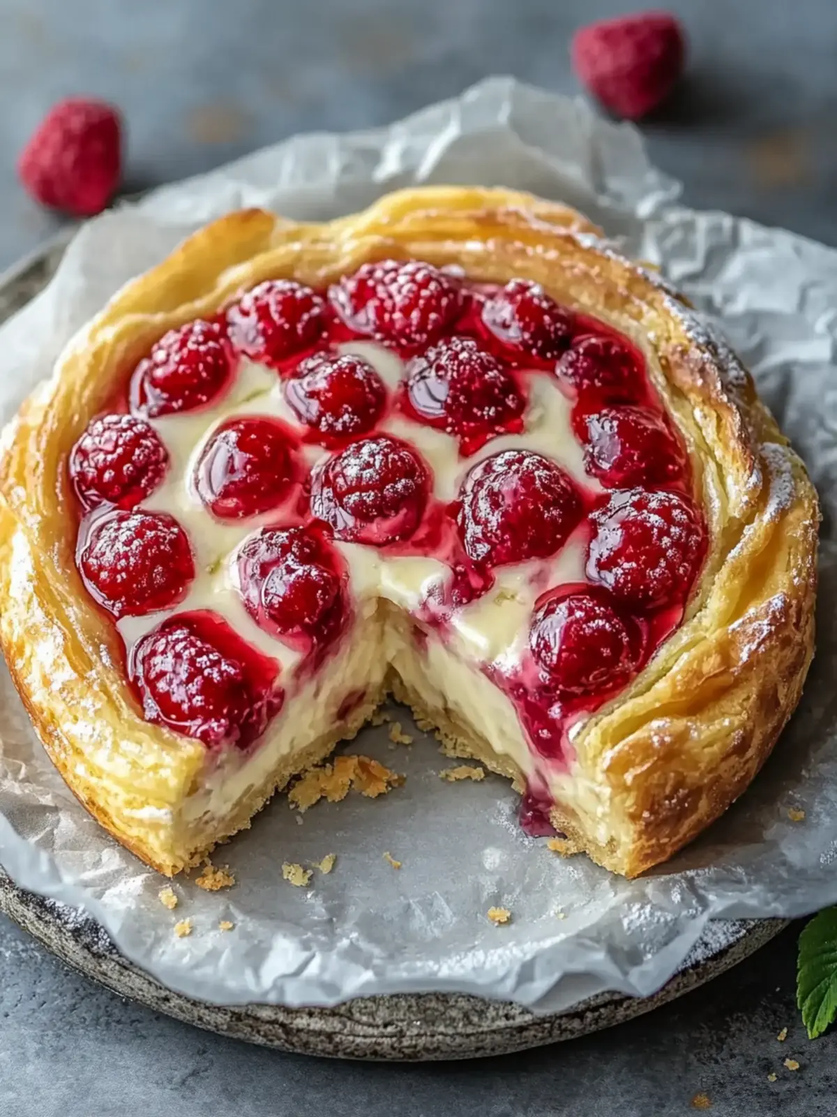 Himbeer-Käsekuchen-Danish