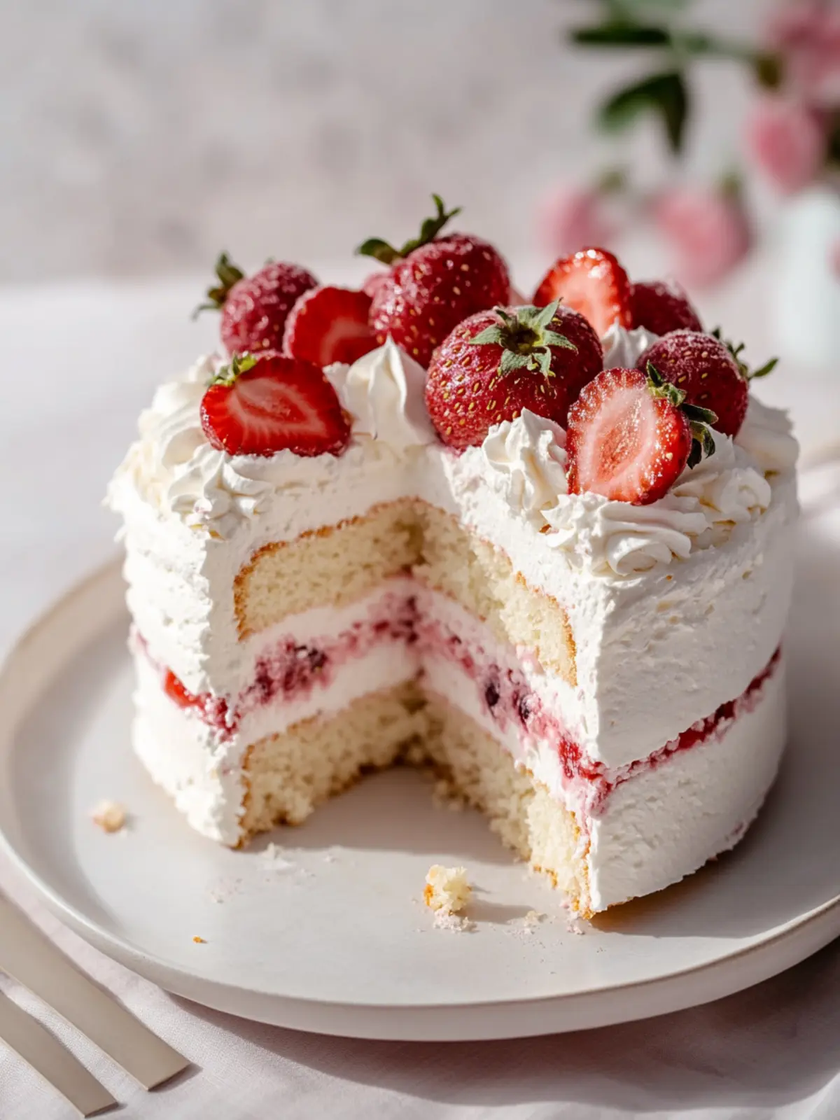 Erdbeer Chiffon Kuchen