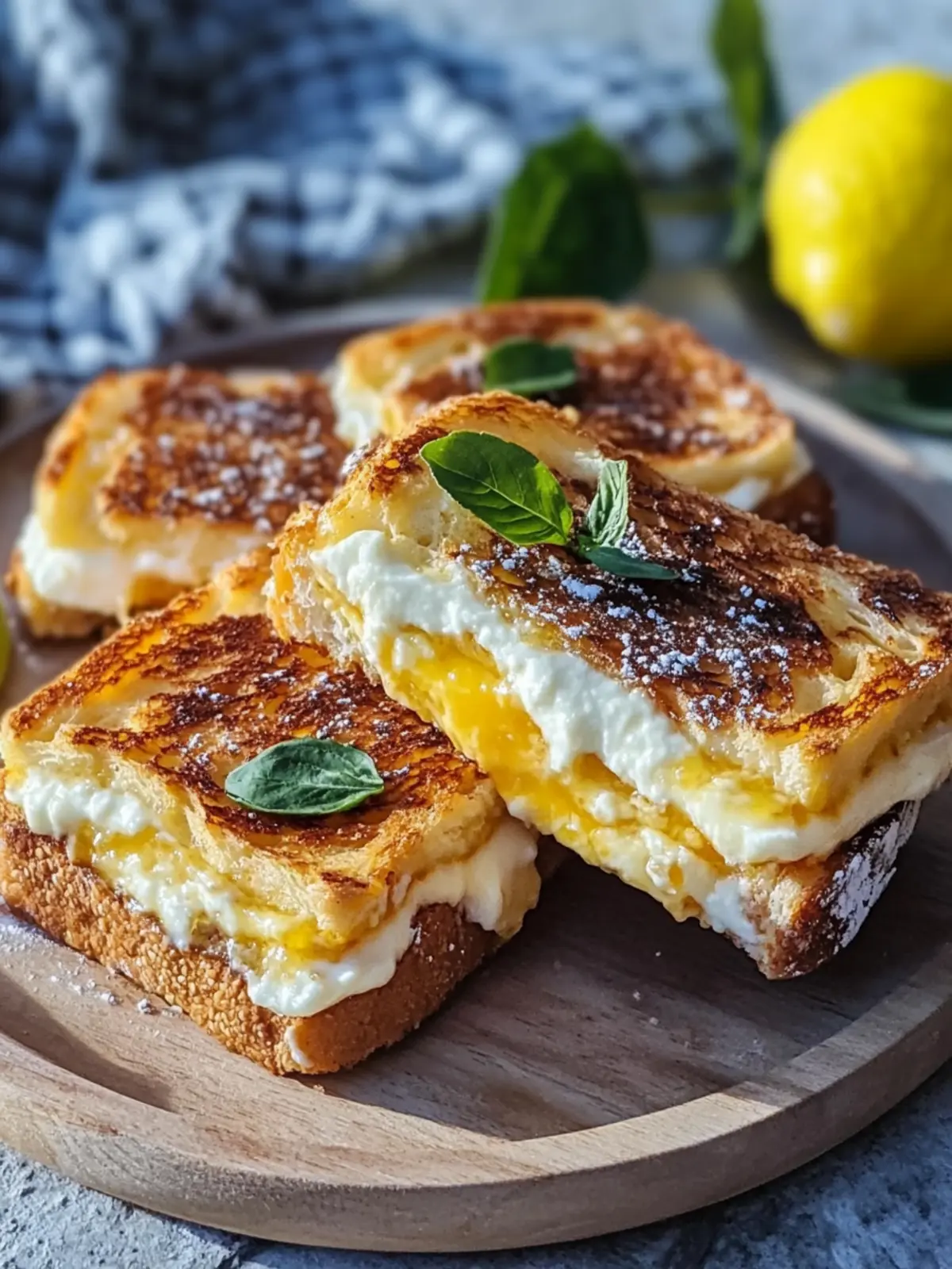 Fluffiger gebackener französischer Toast mit Zimt-Frischkäse-Wirbel Perfekt zum Frühstück