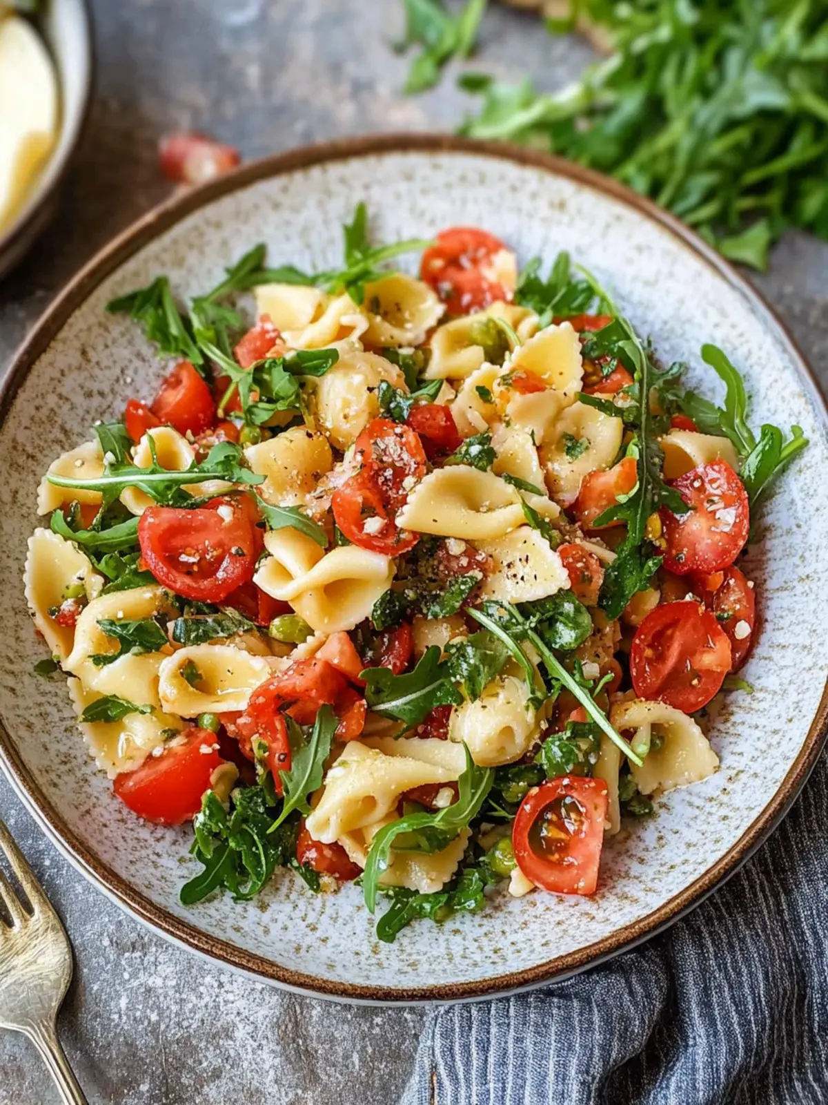 Italienischer Nudelsalat mit Rucola