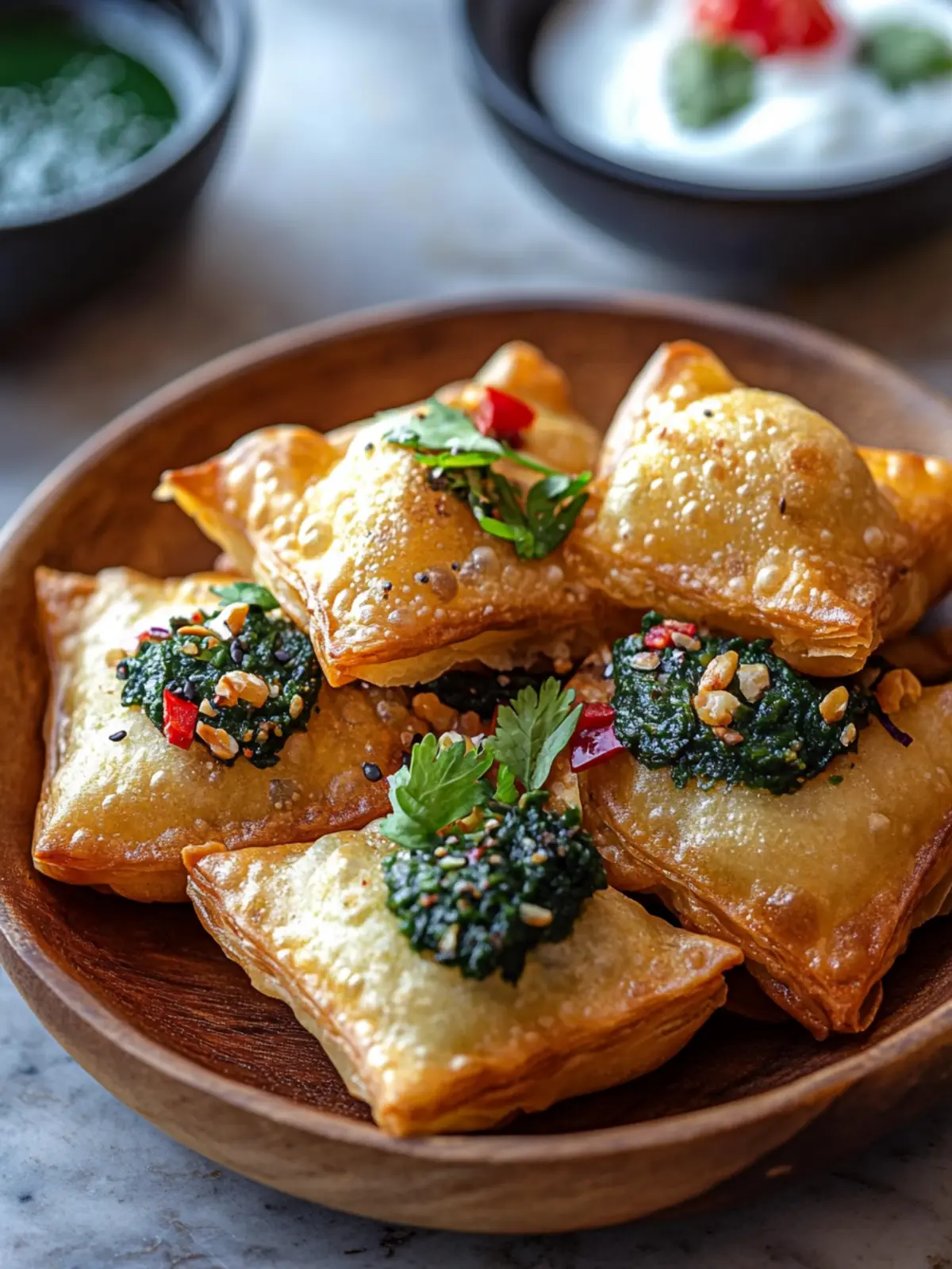 Blätterteig Samosa Chaat