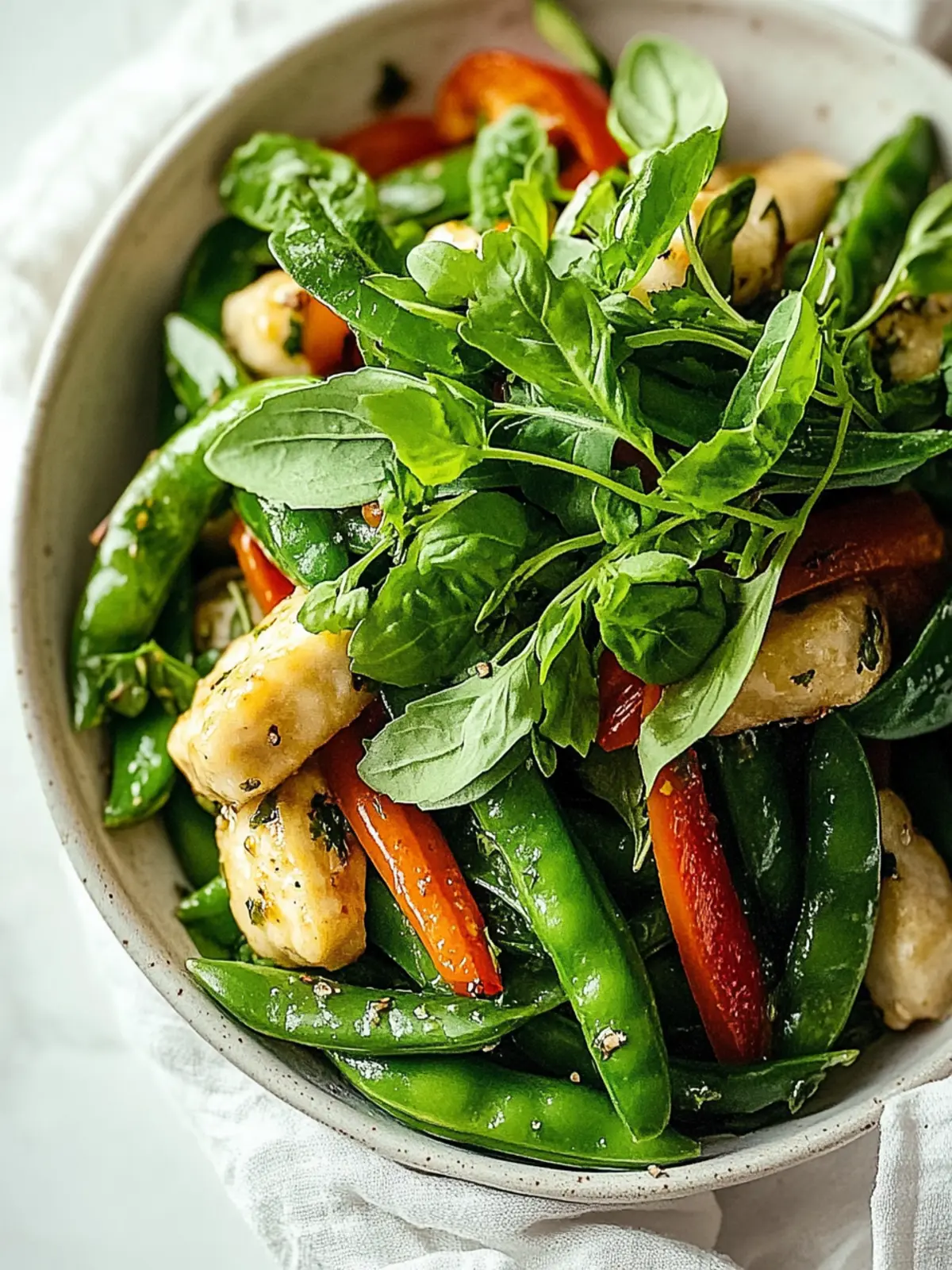 Leckeres Grünes Bohnen Hähnchen Pfannengericht