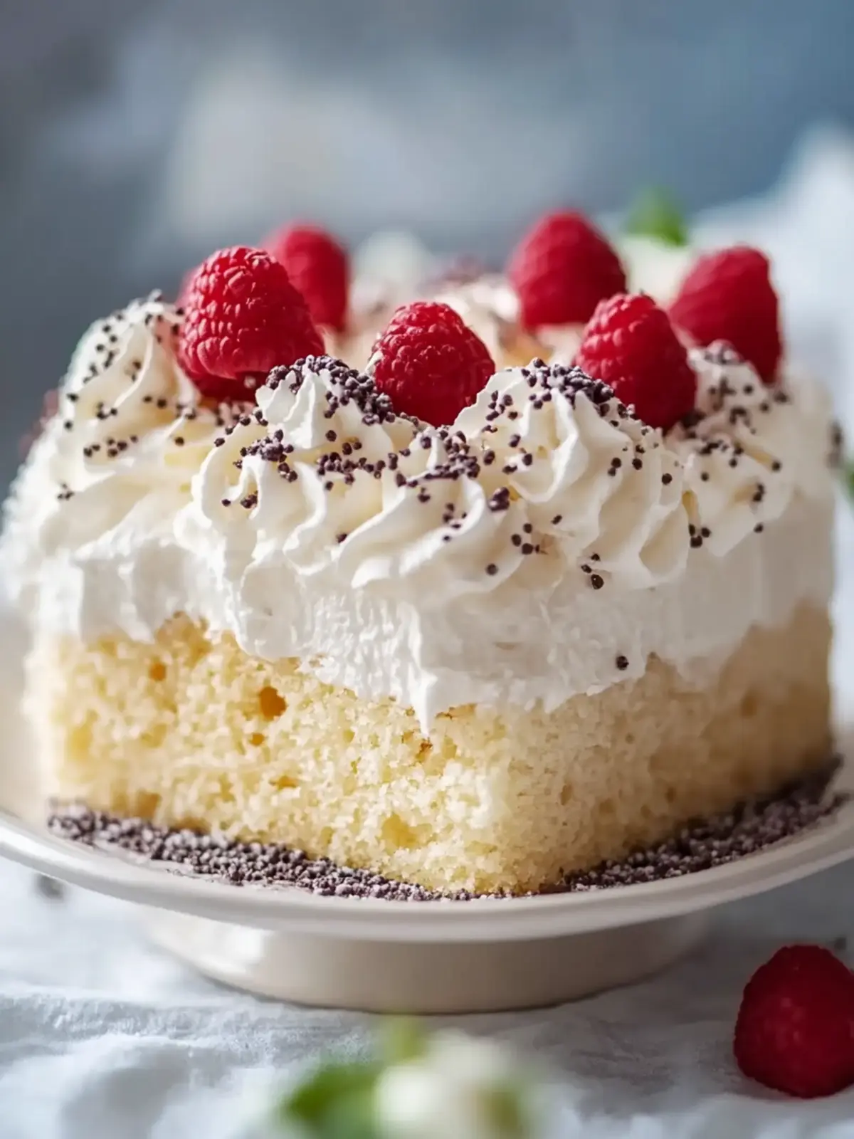 Cremiger Vanille Poke Kuchen