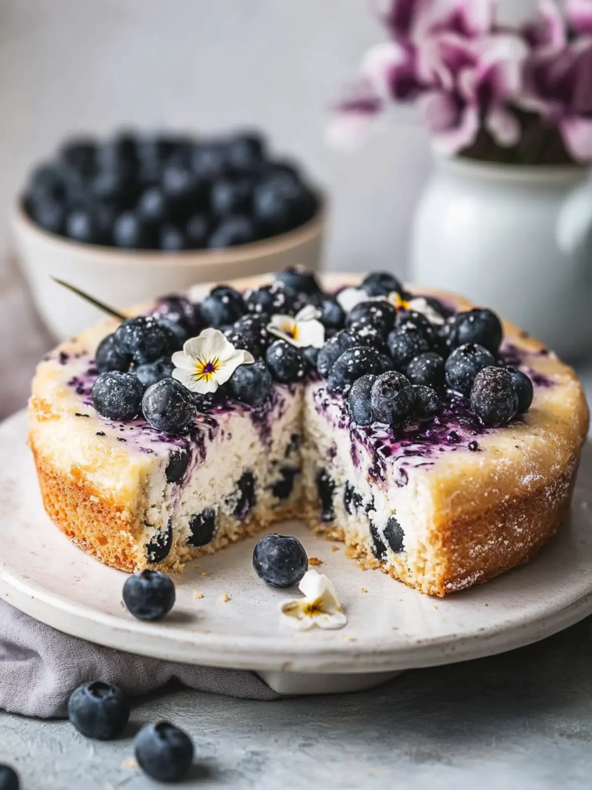 Heidelbeer Ricotta Kuchen