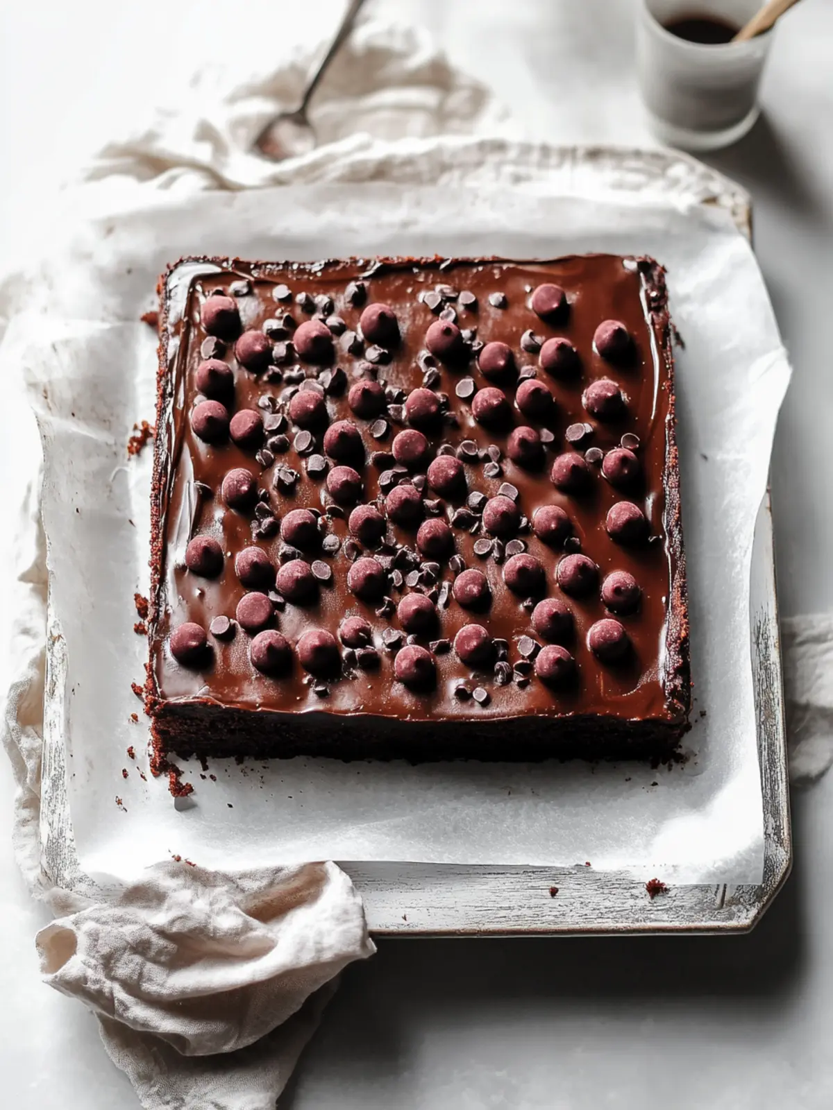 Schokoladenstückchen-Blechkuchen