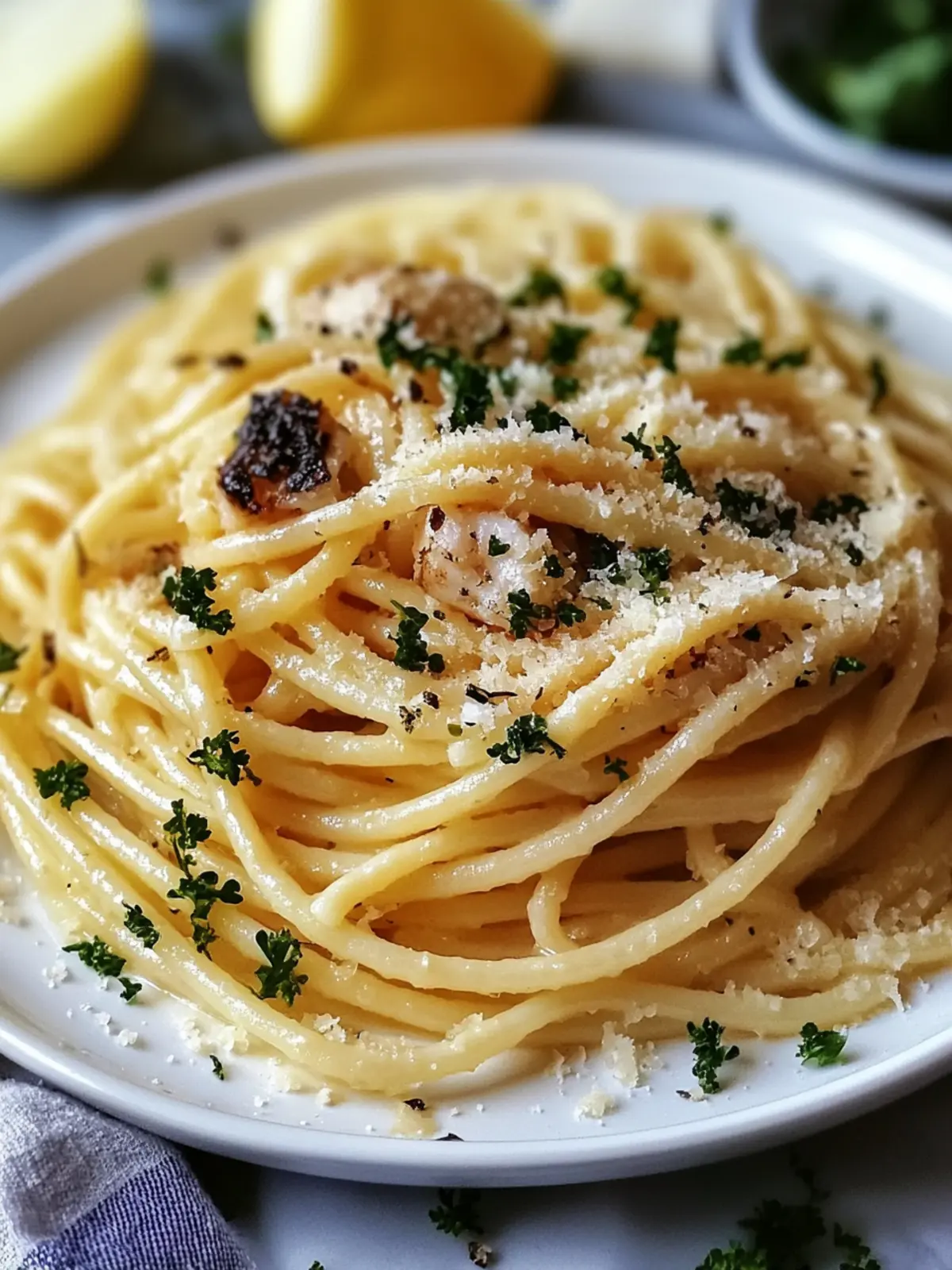 Würzige Knoblauch-Sardinen-Pasta