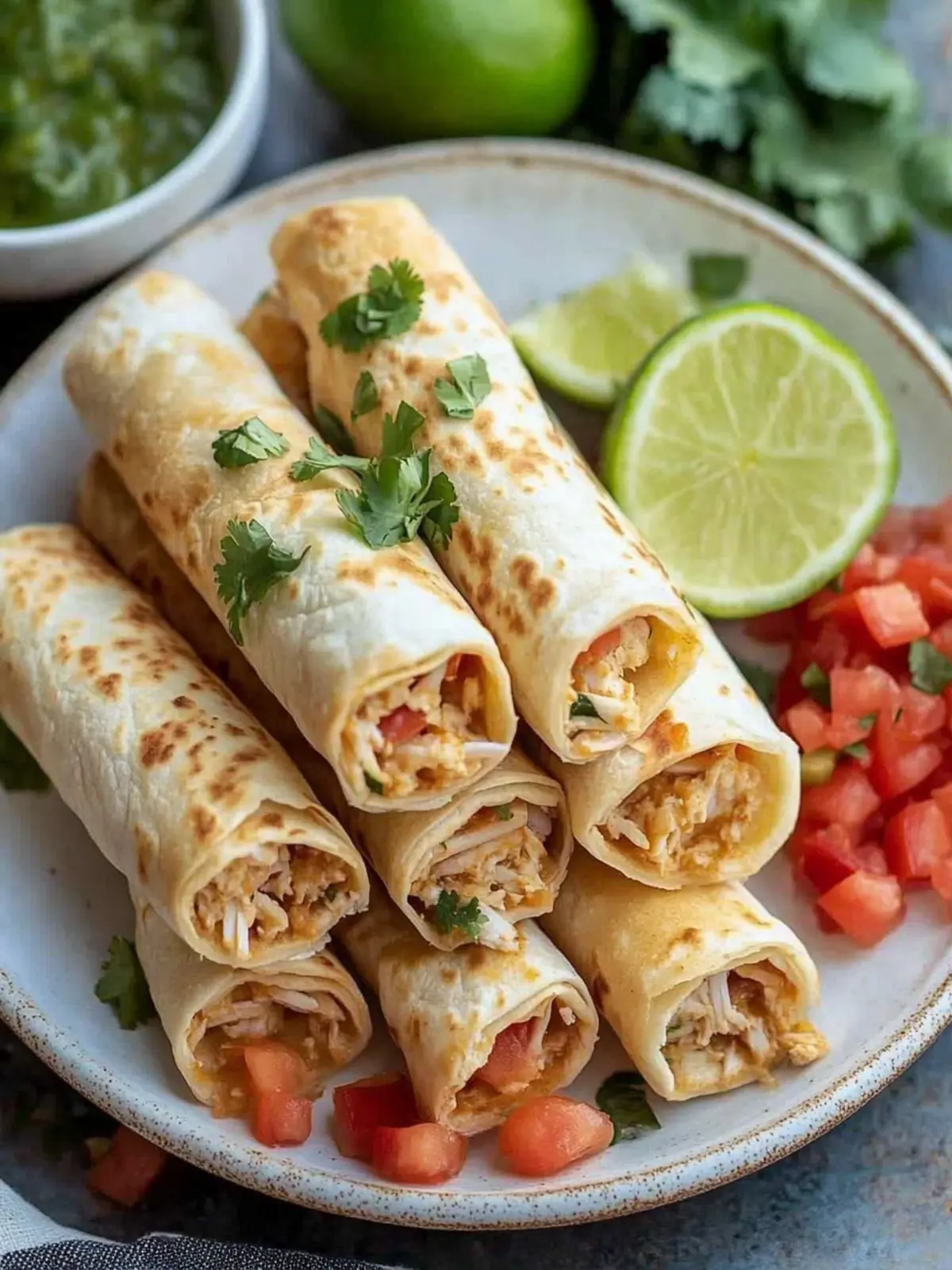 Crockpot Hühnchen Taquitos