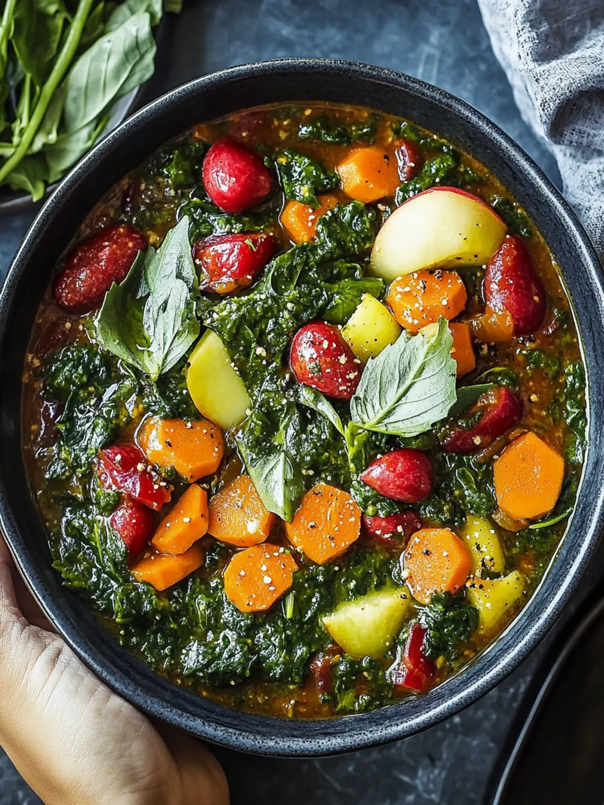 Leckerer veganer Efo Riro