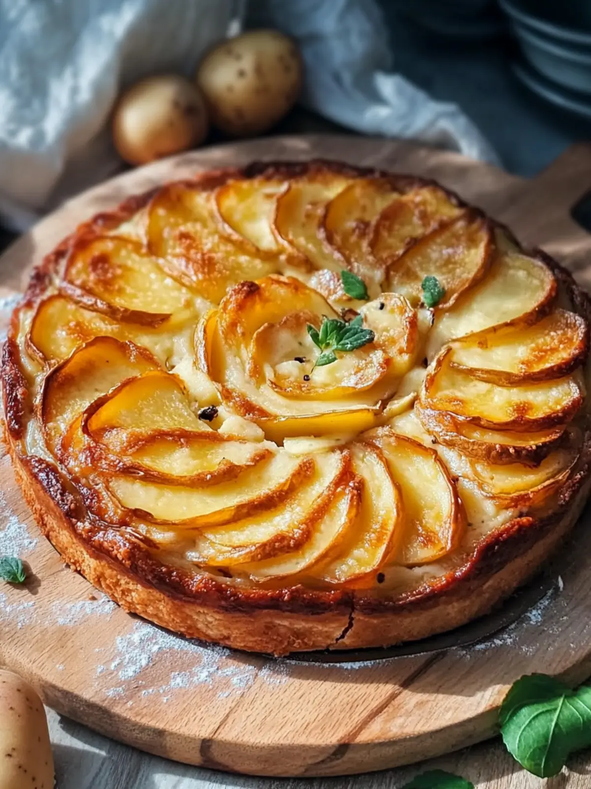 Käse gefüllte Kartoffelgalette Käse Pommes Anna
