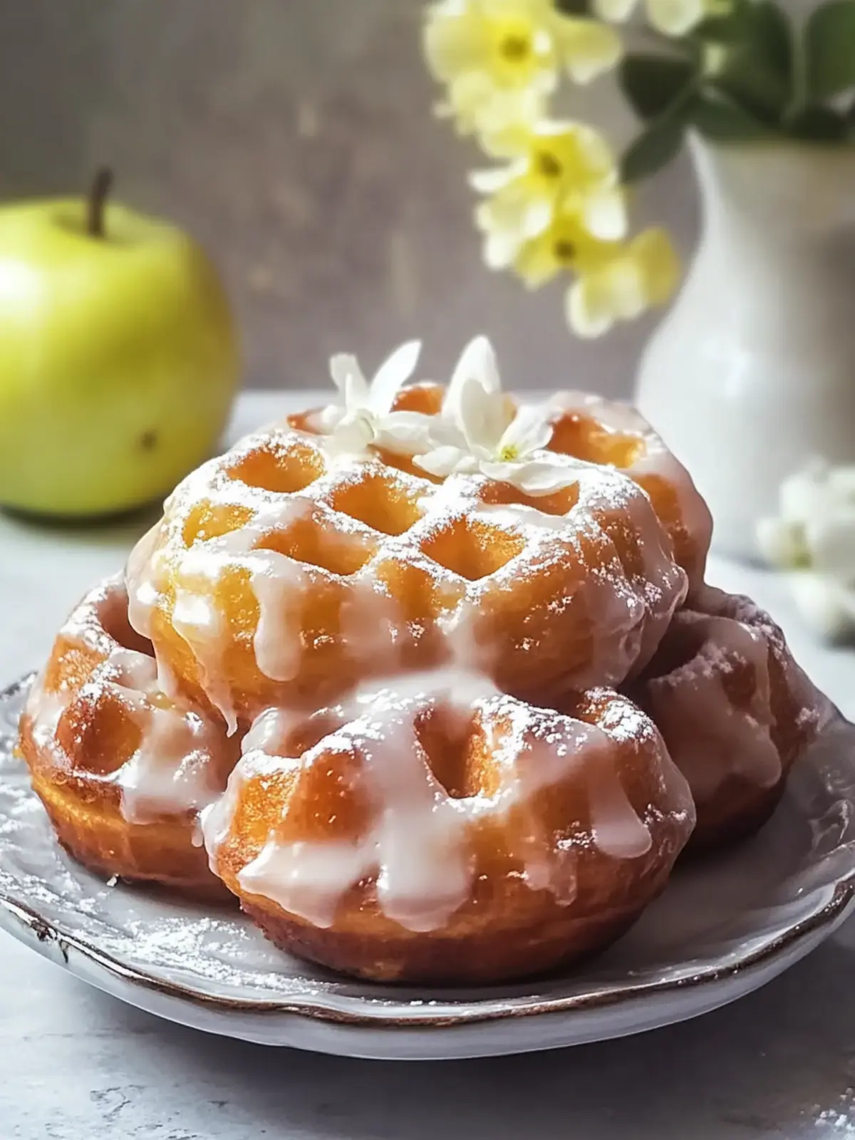 Apfelküchle Waffel Donuts