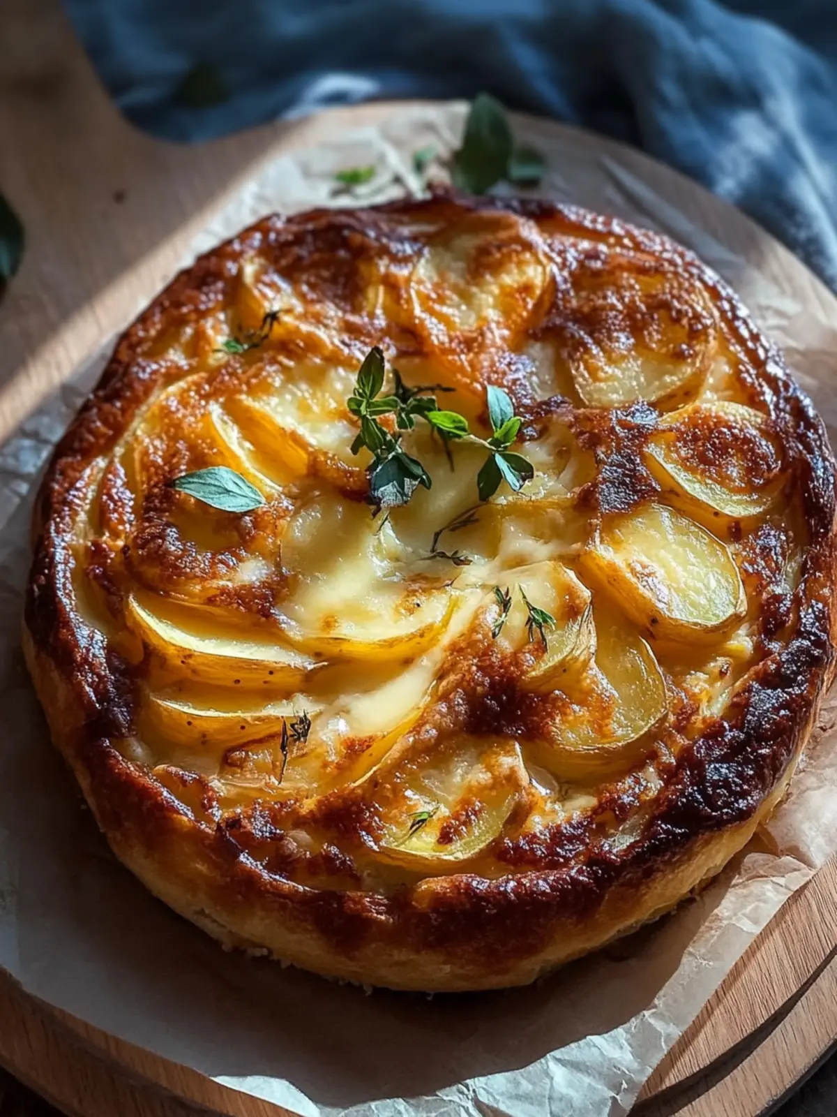 Käse gefüllte Kartoffelgalette Käse Pommes Anna