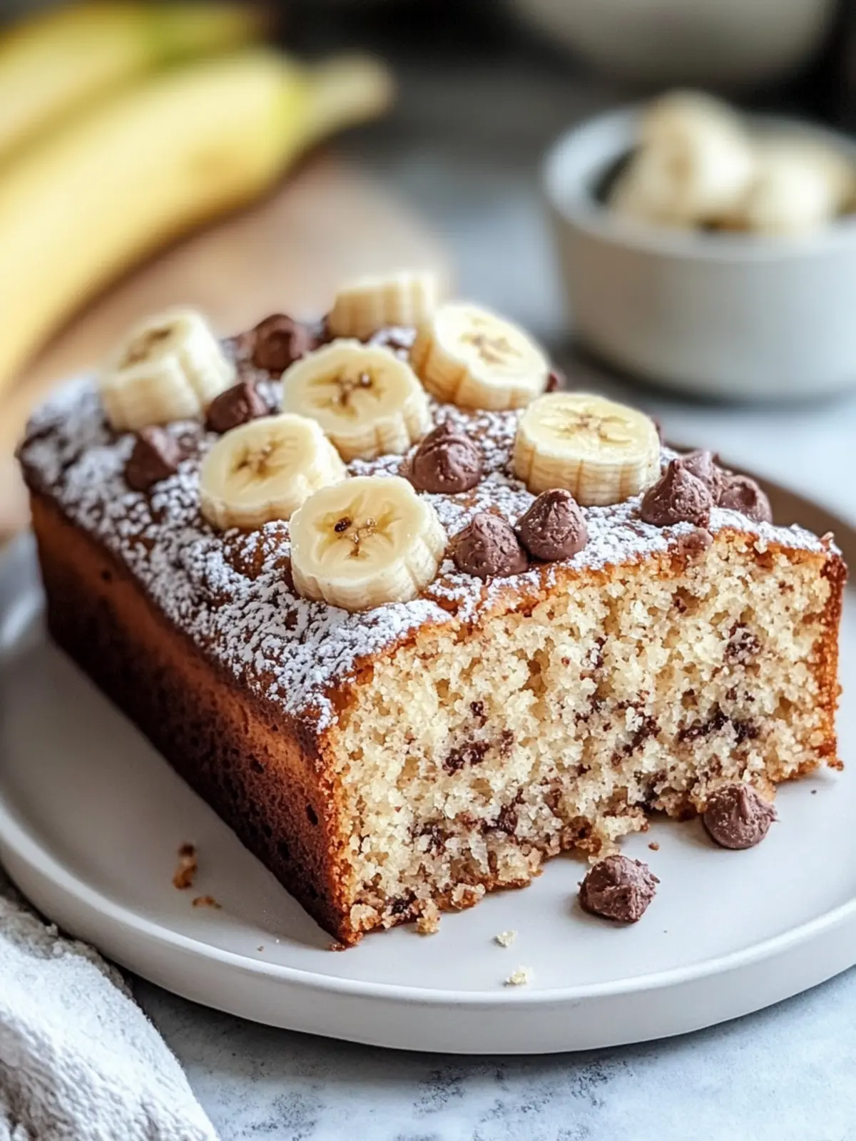 Mini Schokoladenstückchen Bananenbrot