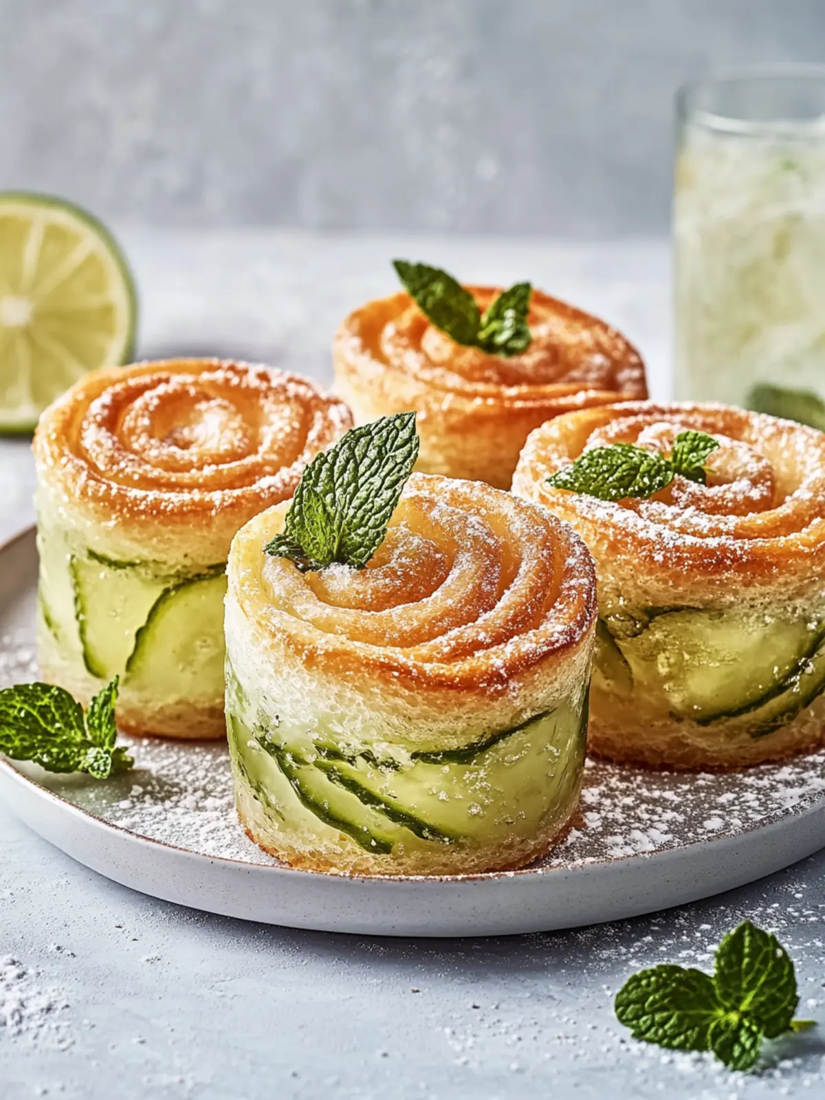 Simple cinnamon rolls with puff pastry