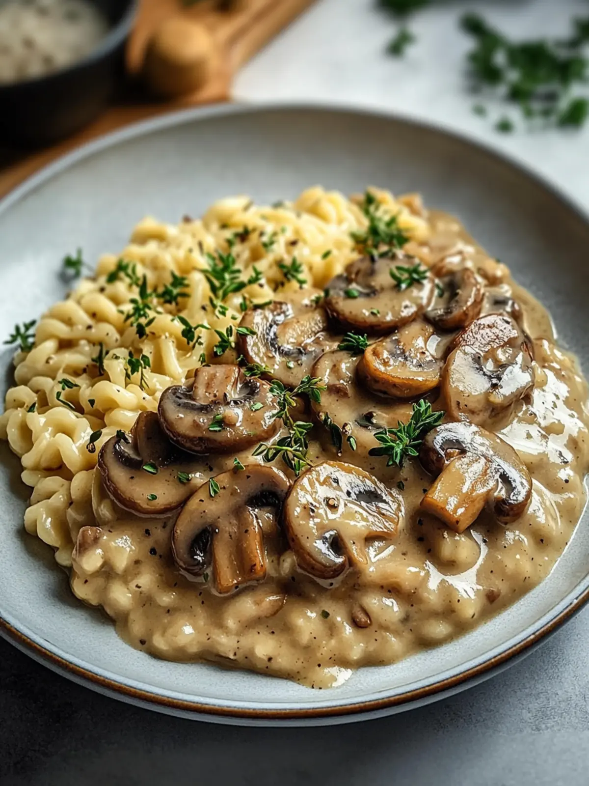 Medaillons in Champignon Rahmsauce mit Spätzle