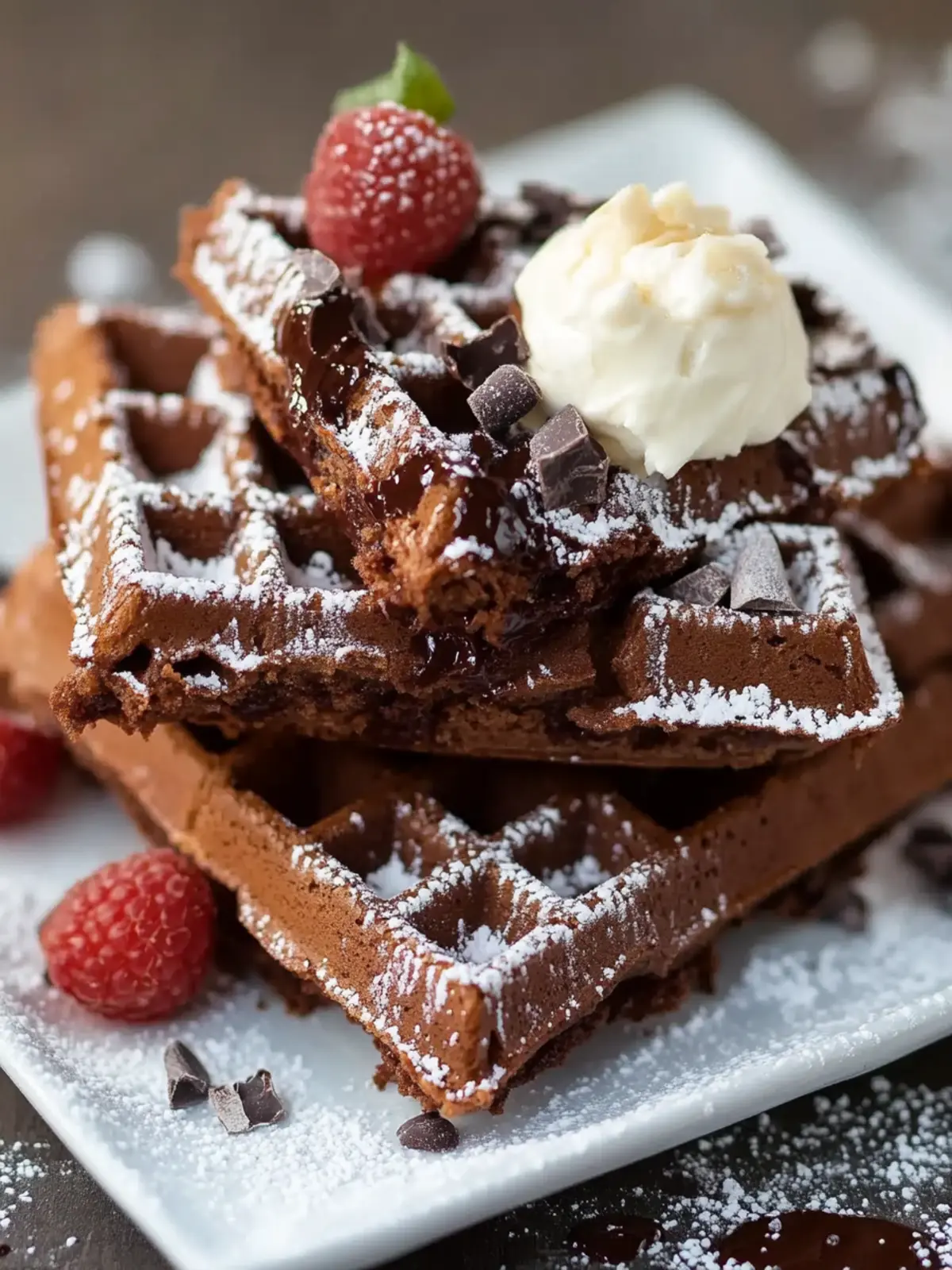 Brownie-Schokoladen-Waffeln