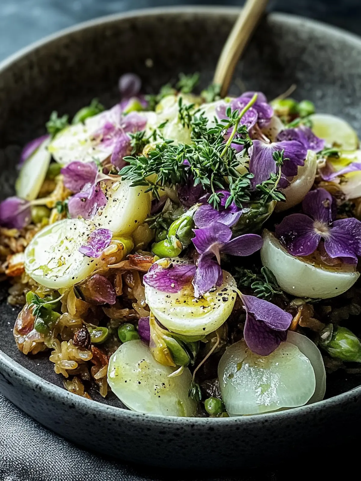 Gerösteter Rosenkohl mit Berglinsen
