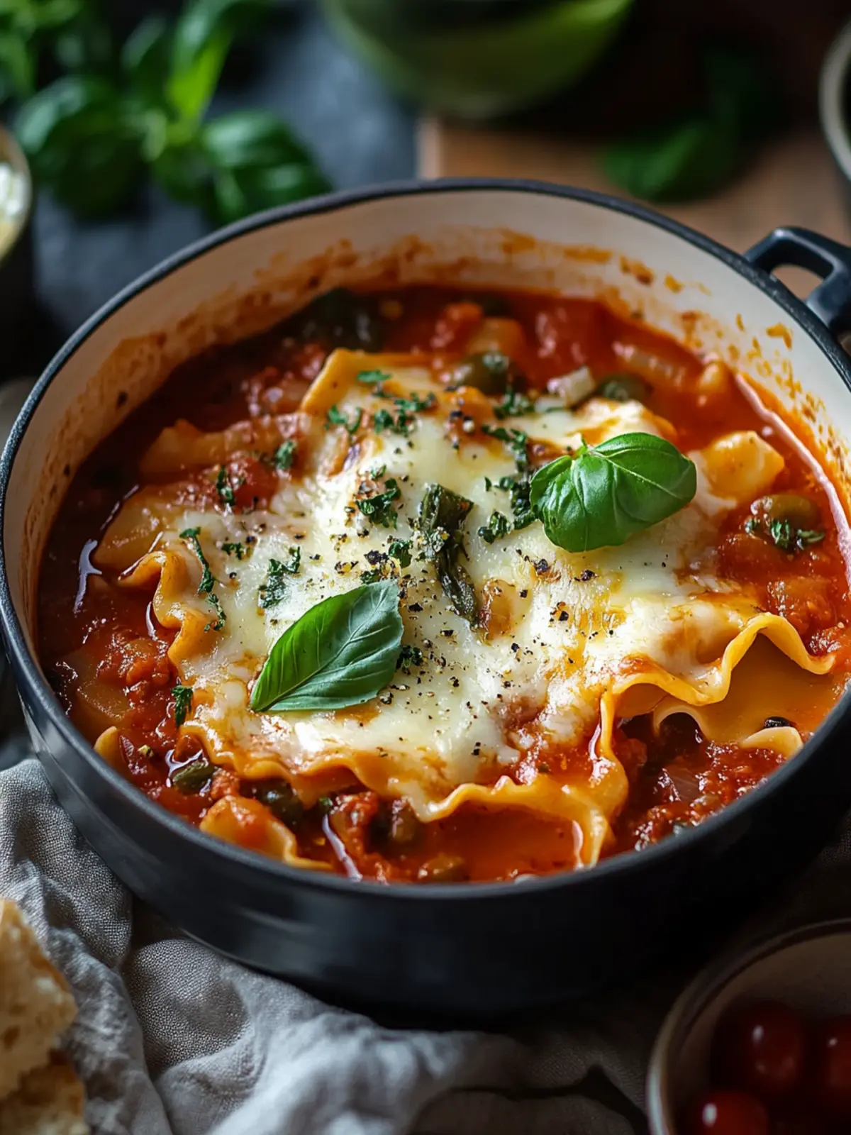Herzhafte Ein-Topf-Lasagna-Suppe