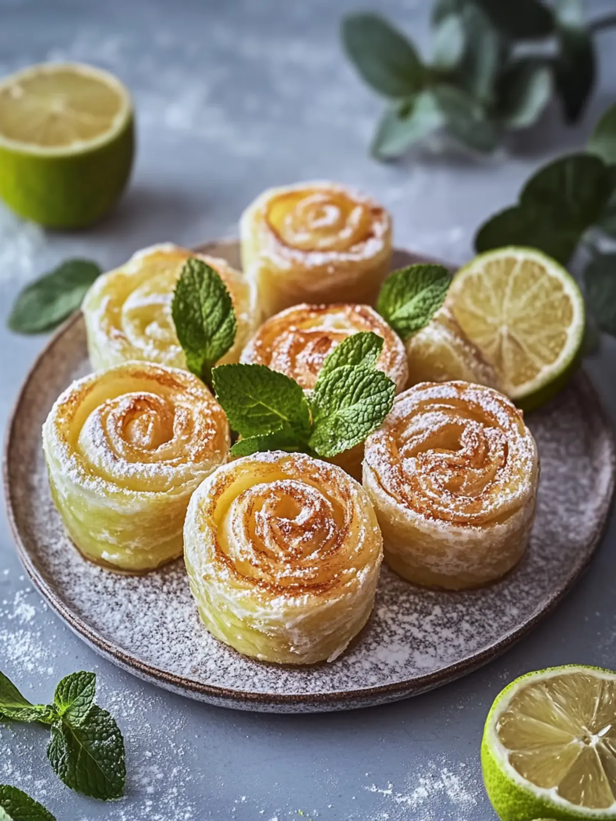 Simple cinnamon rolls with puff pastry