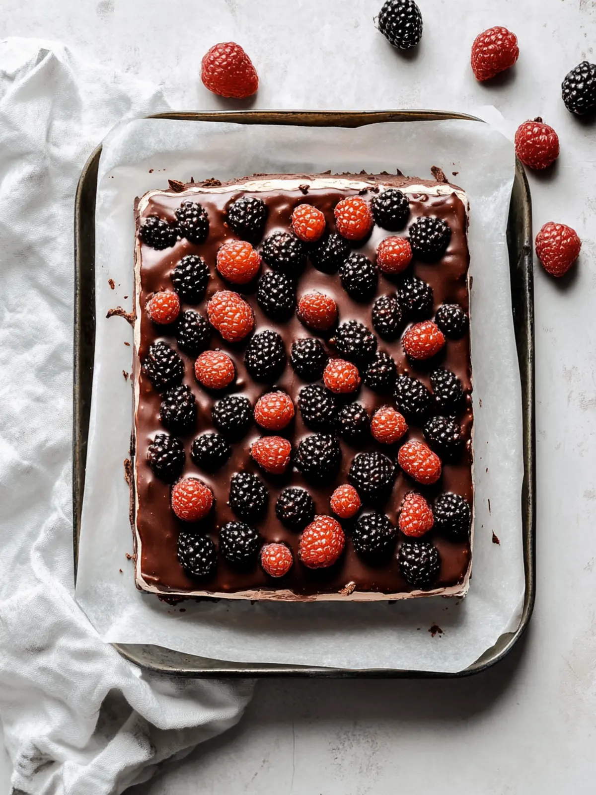 Schokoladenstückchen-Blechkuchen