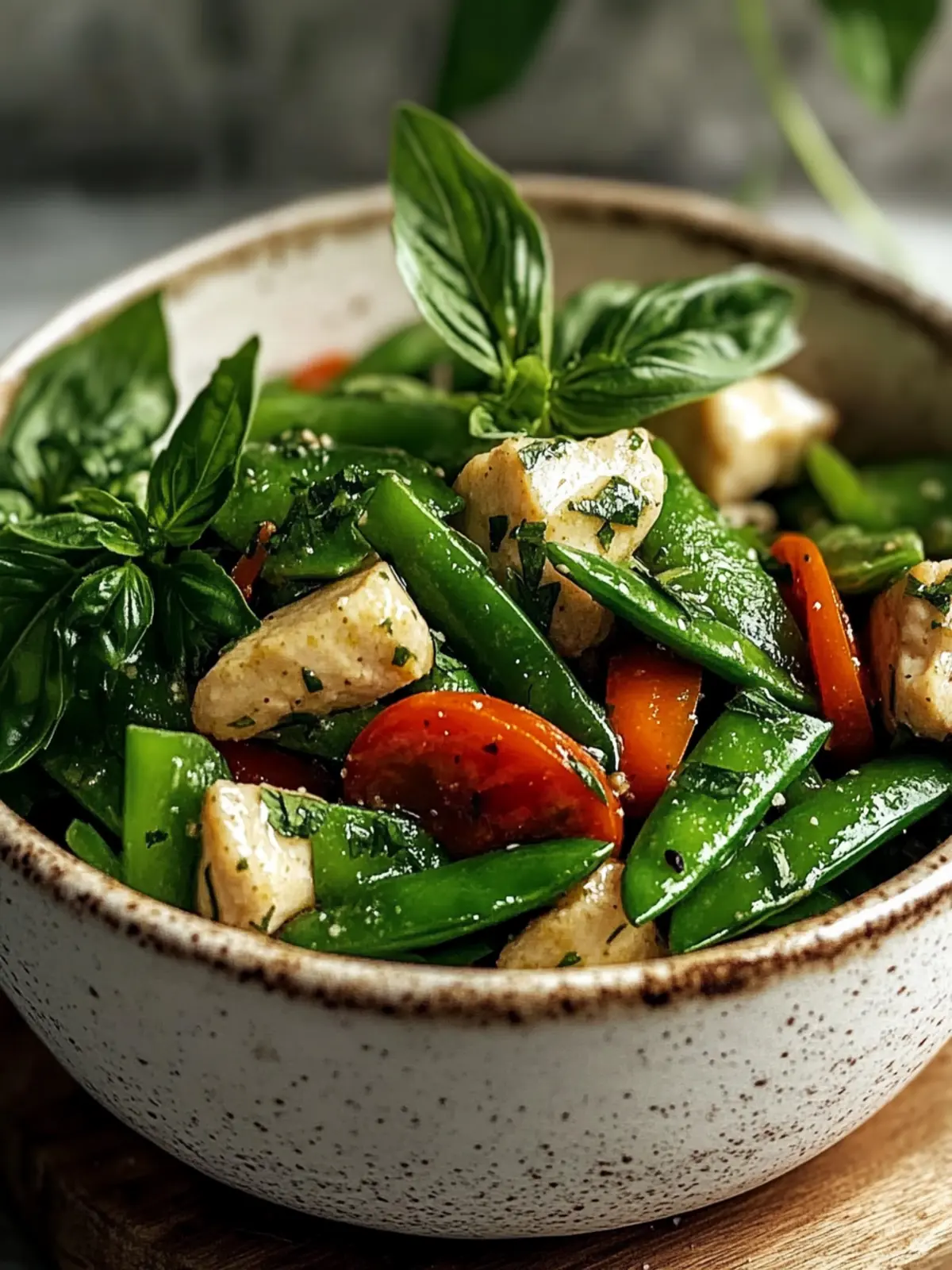 Leckeres Grünes Bohnen Hähnchen Pfannengericht