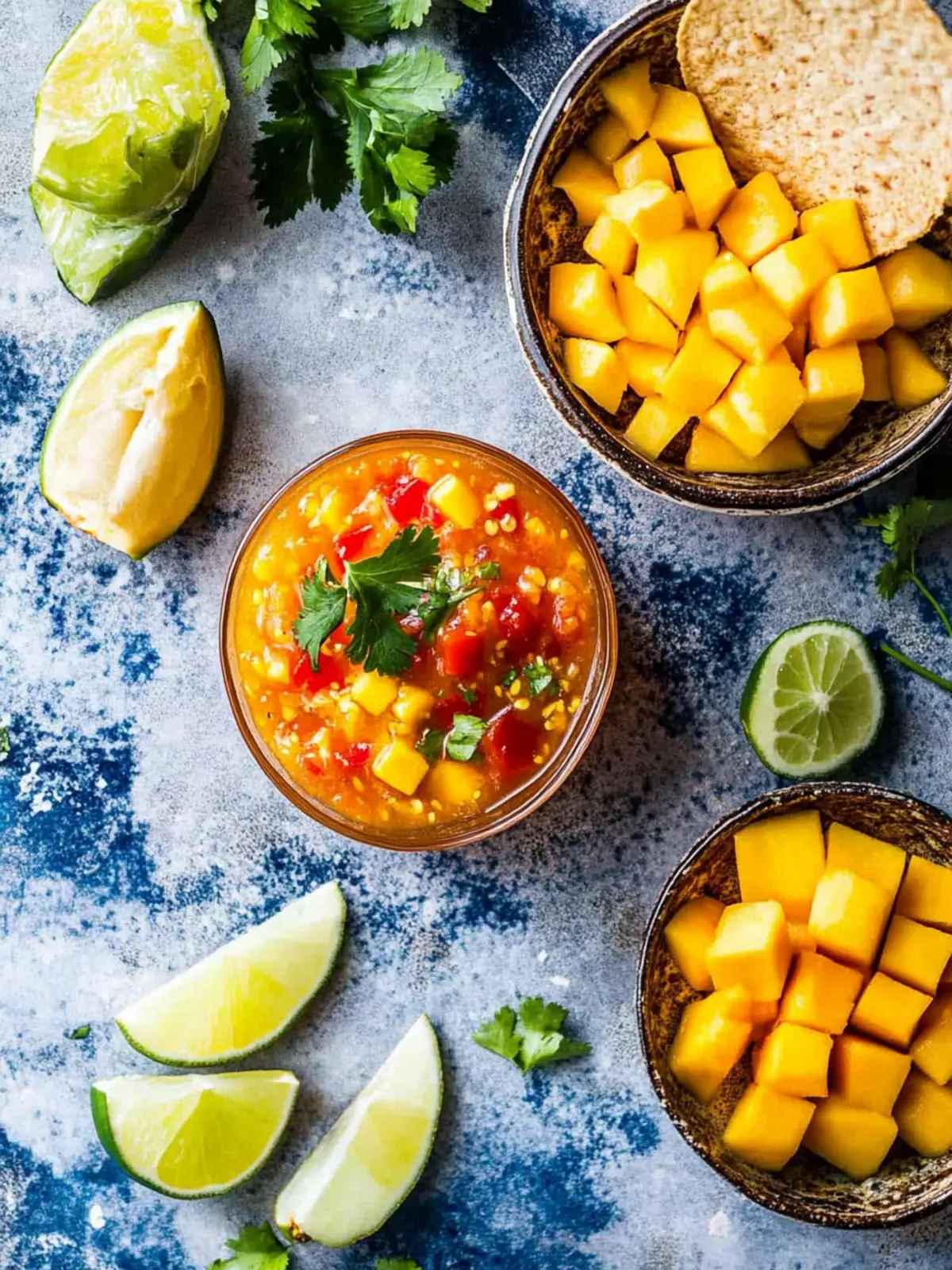 Hausgemachte Mango-Habanero-Salsa