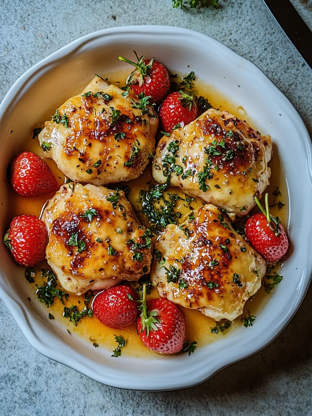 Cremiges im Ofen gebackenes Pilzhähnchen