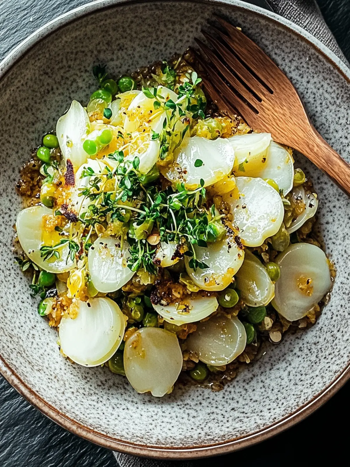 Gerösteter Rosenkohl mit Berglinsen