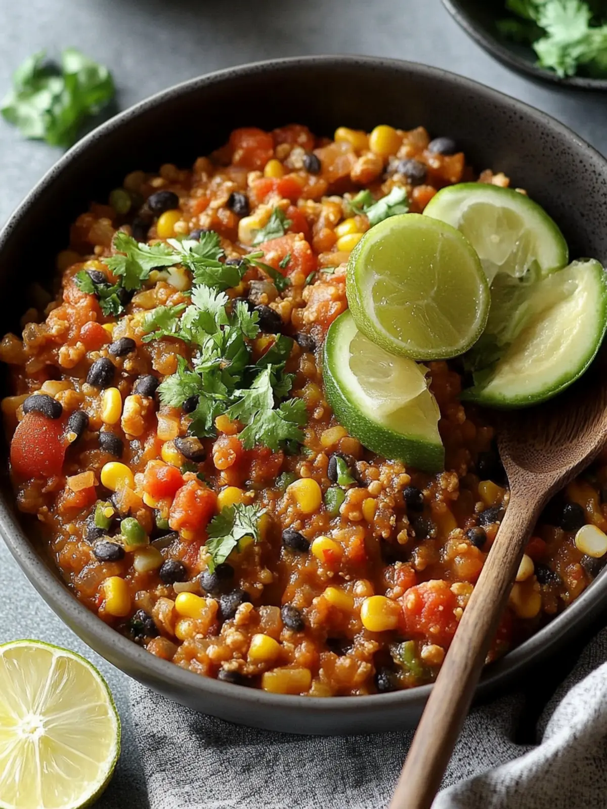 Vegetarische mexikanische Linsen